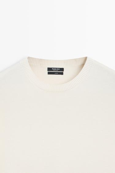 100% cotton knit top with knot detail — Off white 9