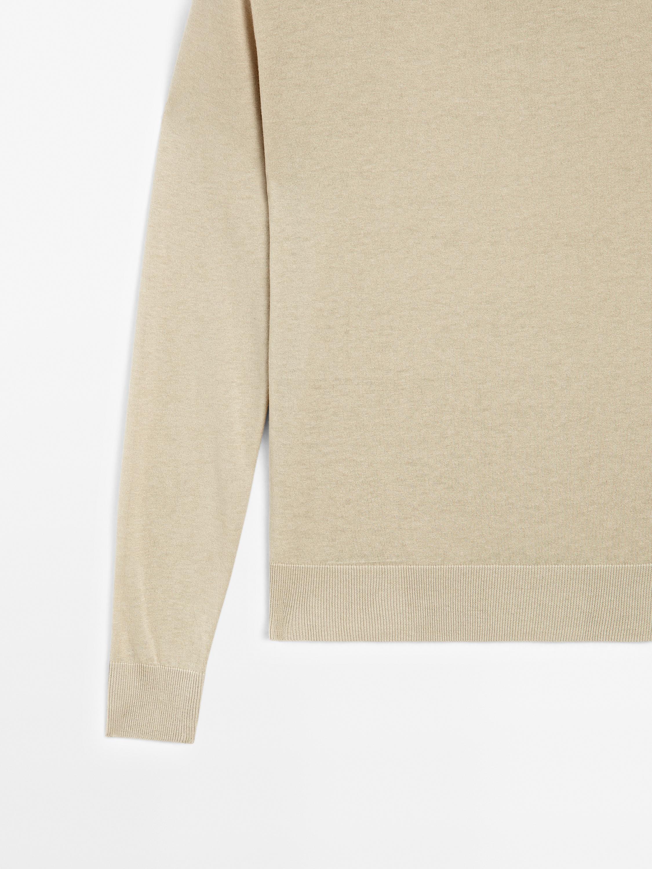 Cotton blend knit sweater