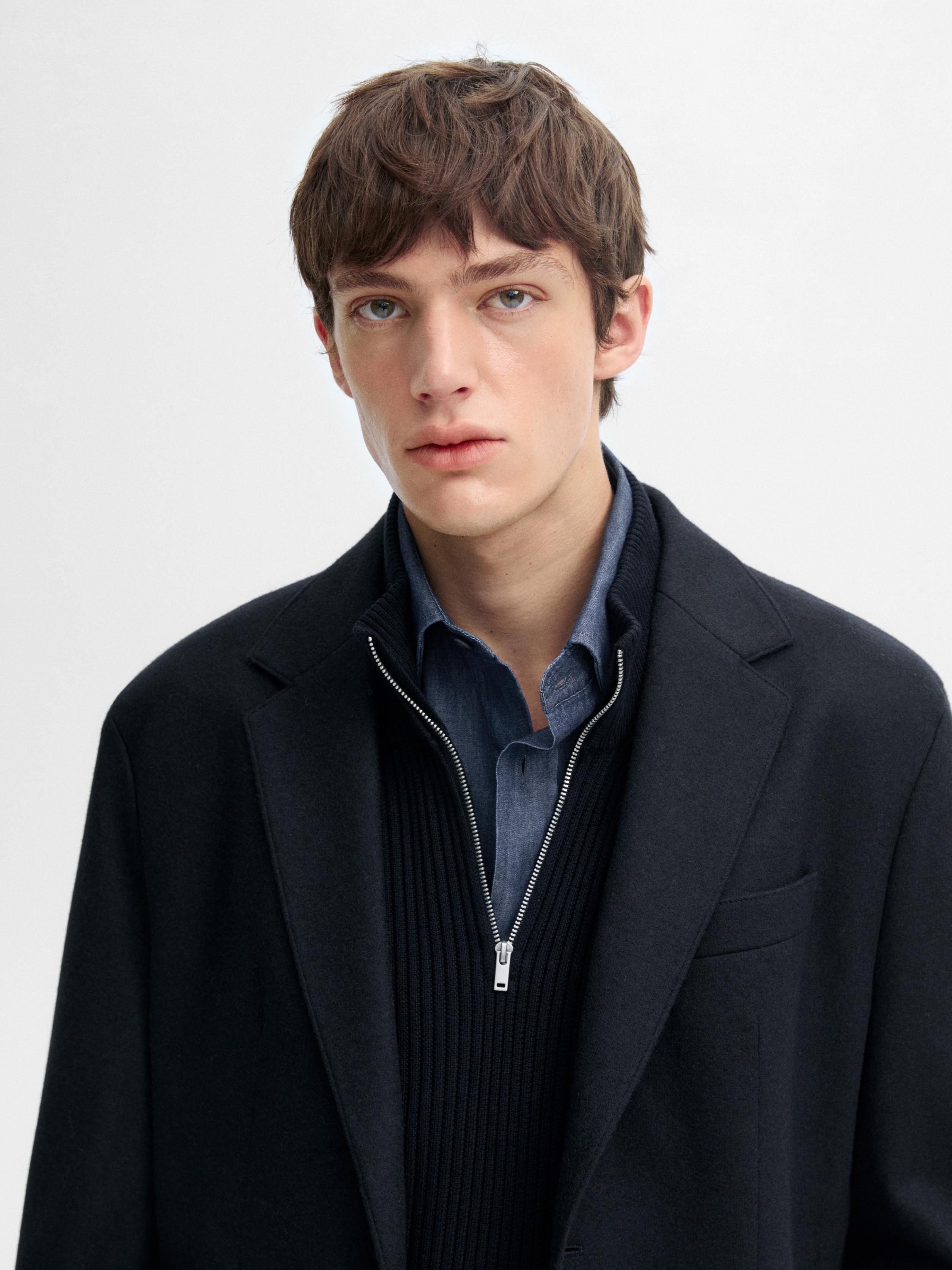 100% wool flowing blazer