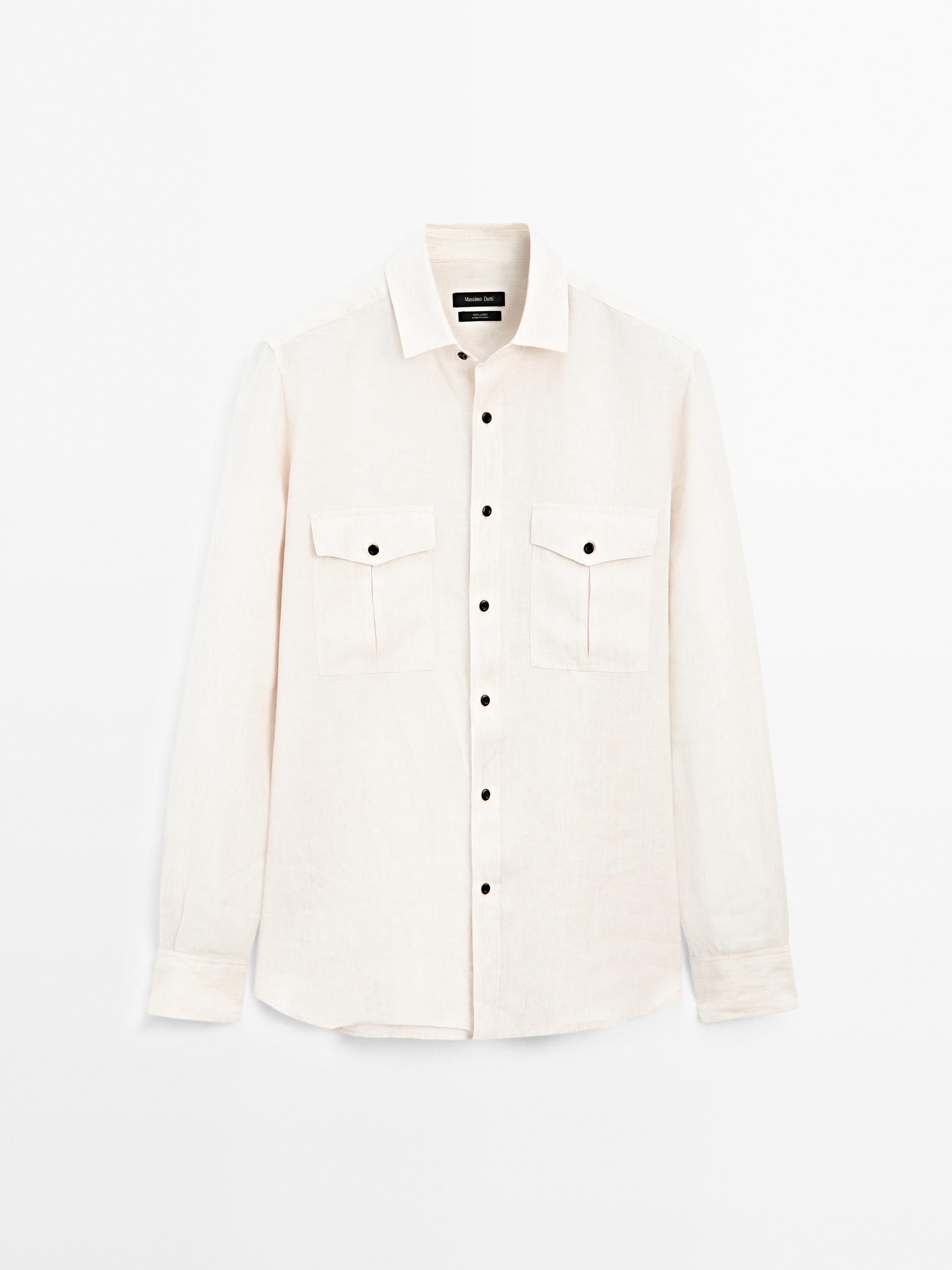 Chemise regular fit 100 % lin