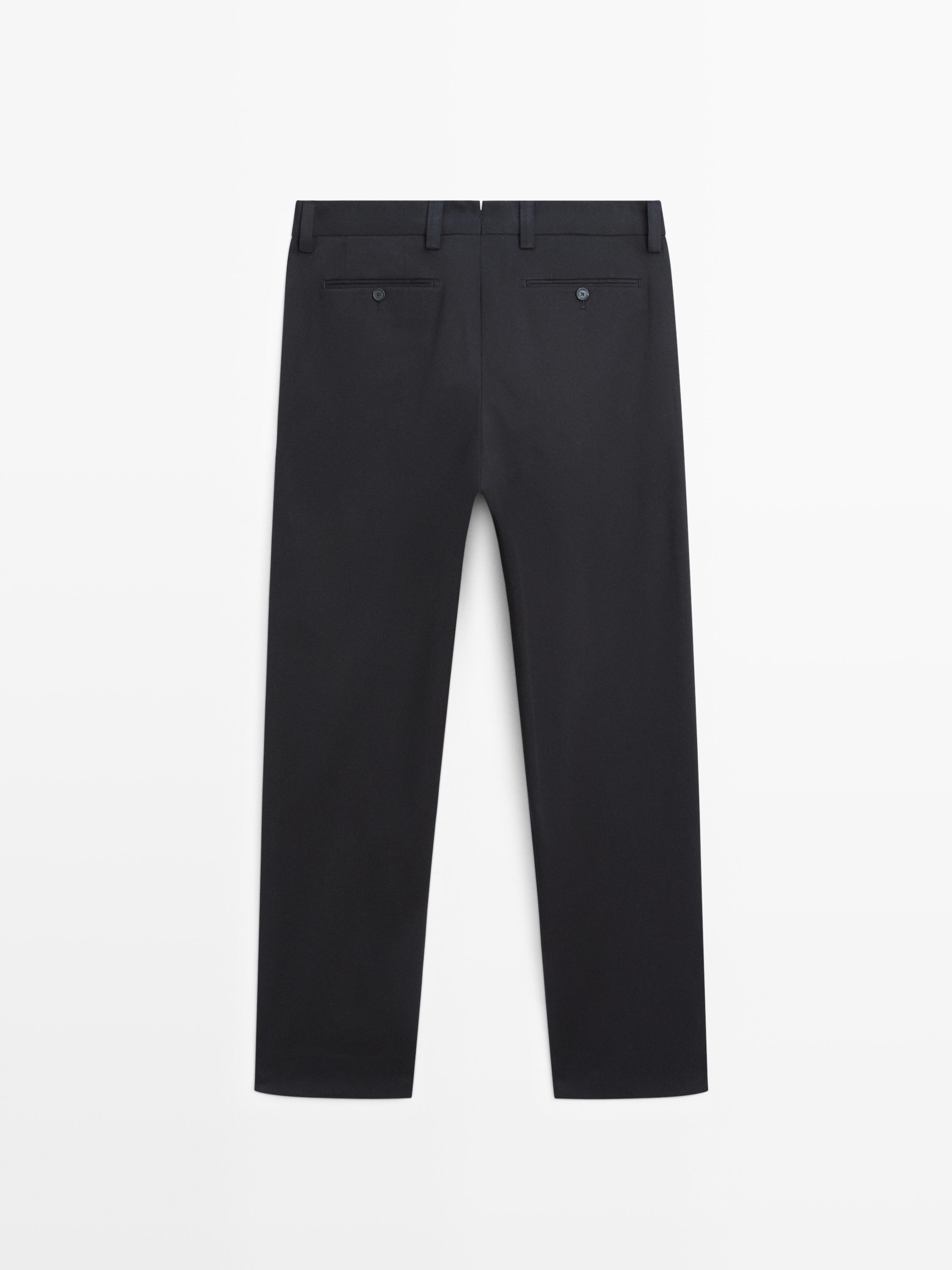 Tailored fit barrel trousers — DARK BLUE