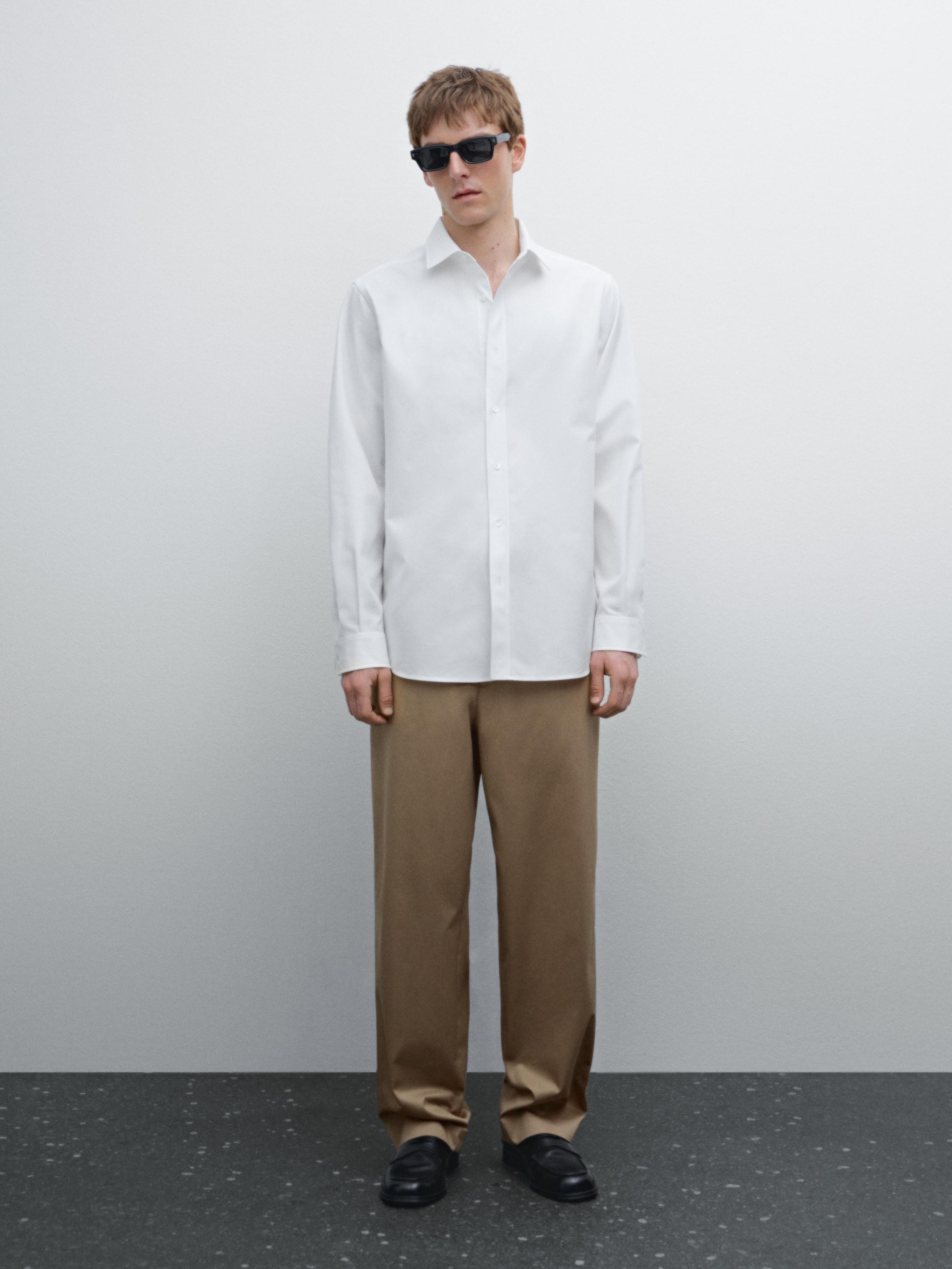 Regular-fit 100% cotton shirt