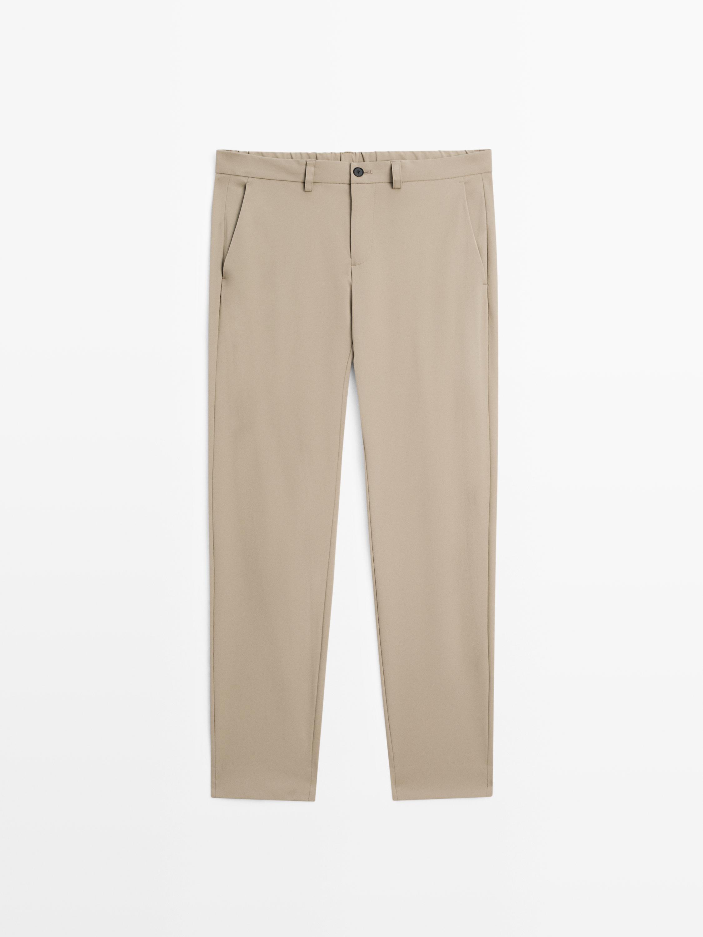 Regular-fit technical trousers — MOLE BROWN