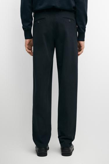 100% cotton slim fit pants — NAVY BLUE 5