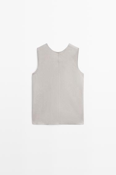 STUDIO Ruffle-detail flowing top — STONE 2