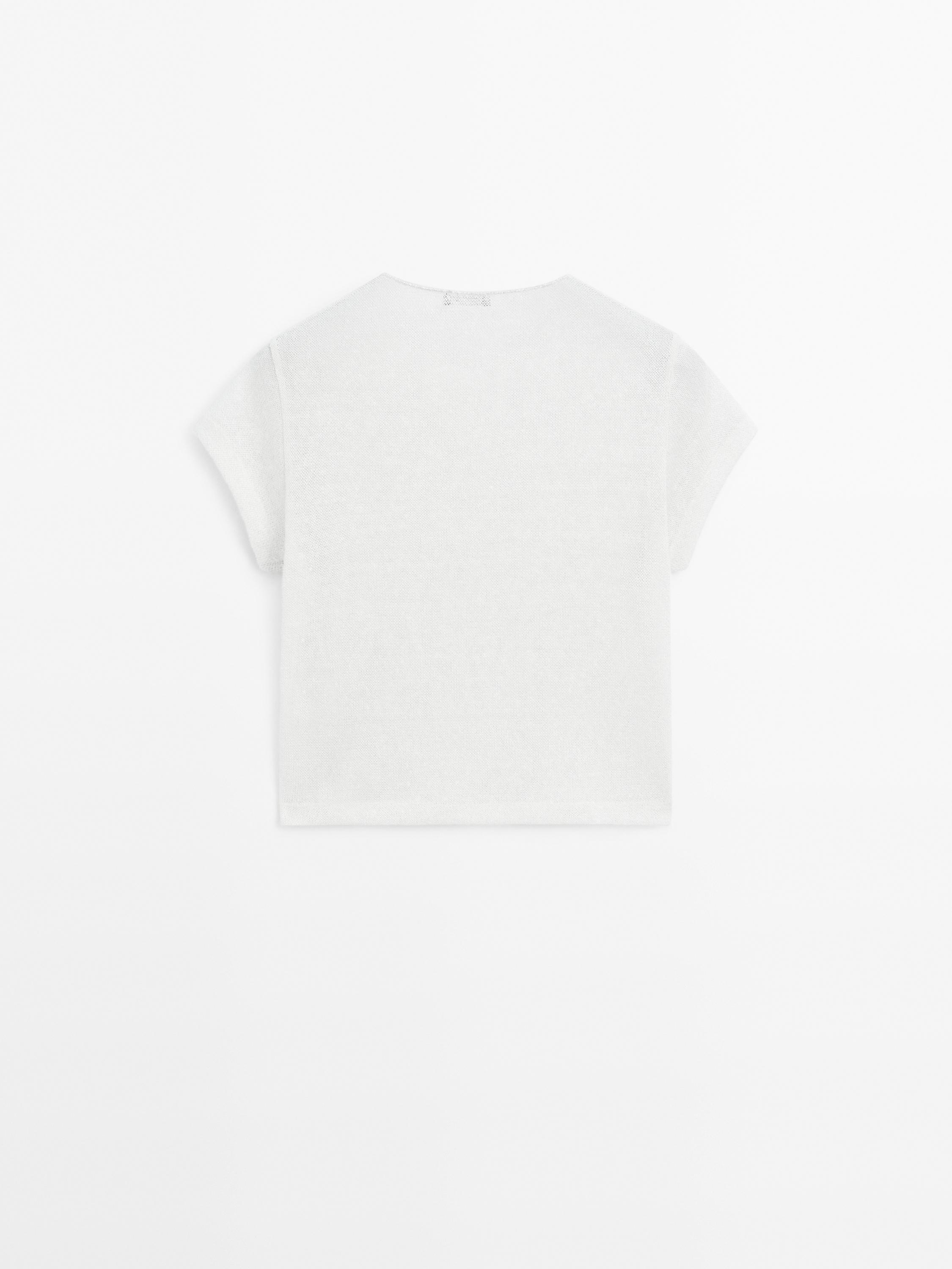 Camiseta punto efecto metalizado
