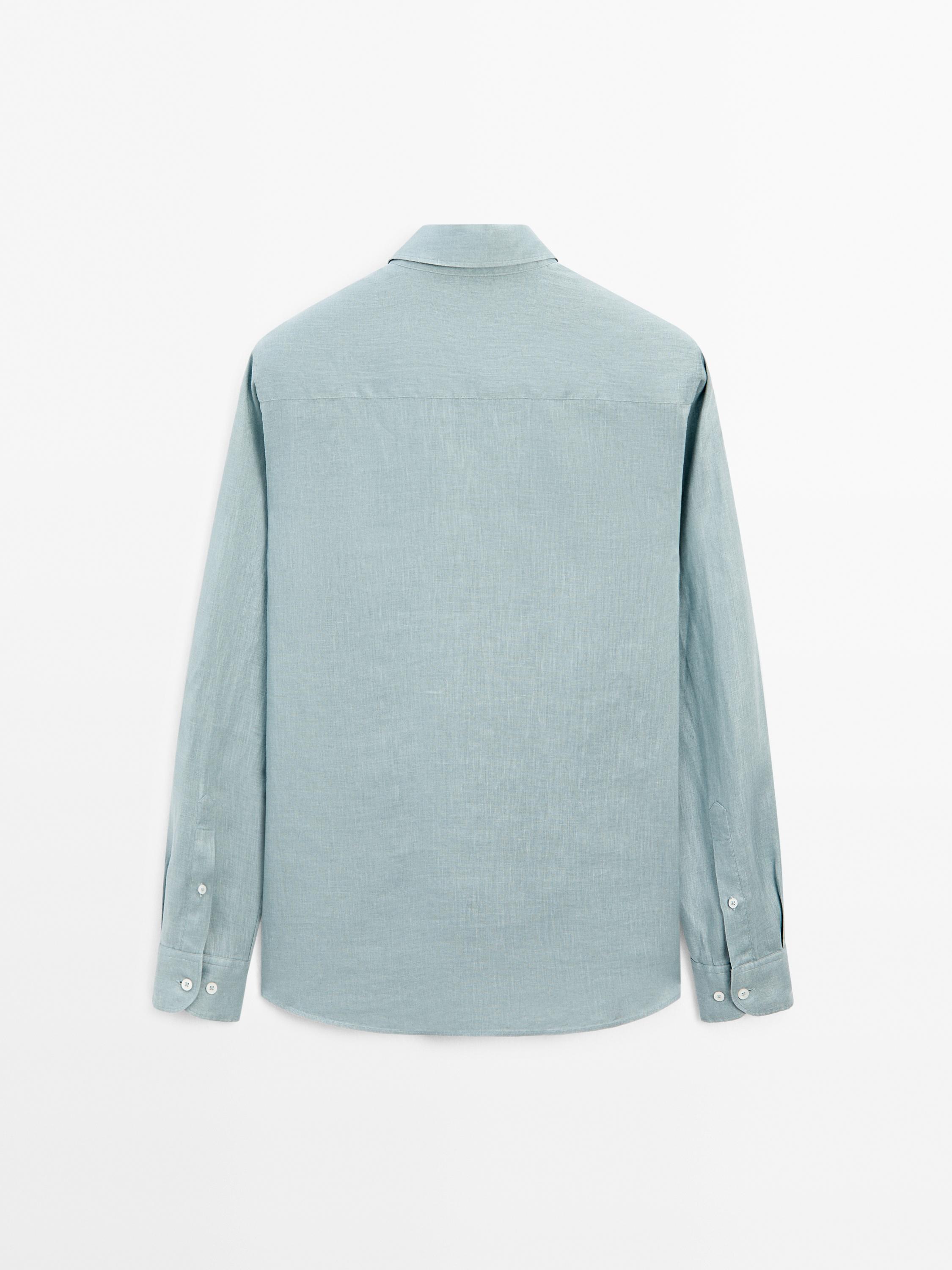 100% linen slim fit shirt