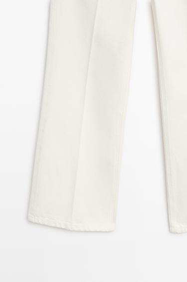 Mid-waist cropped flare fit jeans — Off white 7