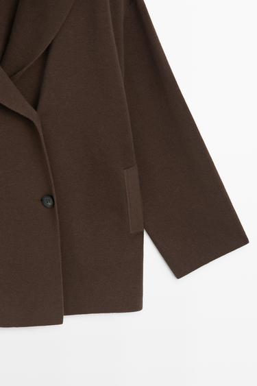 Cotton blend total look jacket — BROWN 4
