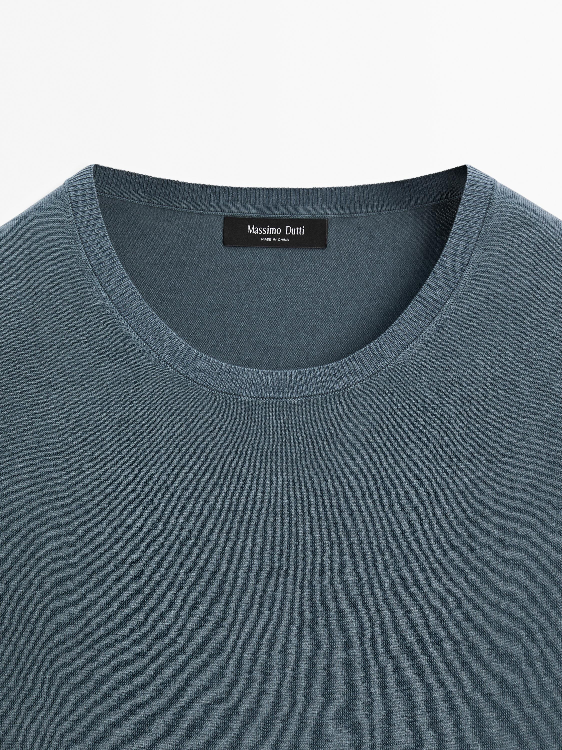 Cotton blend knit T-shirt