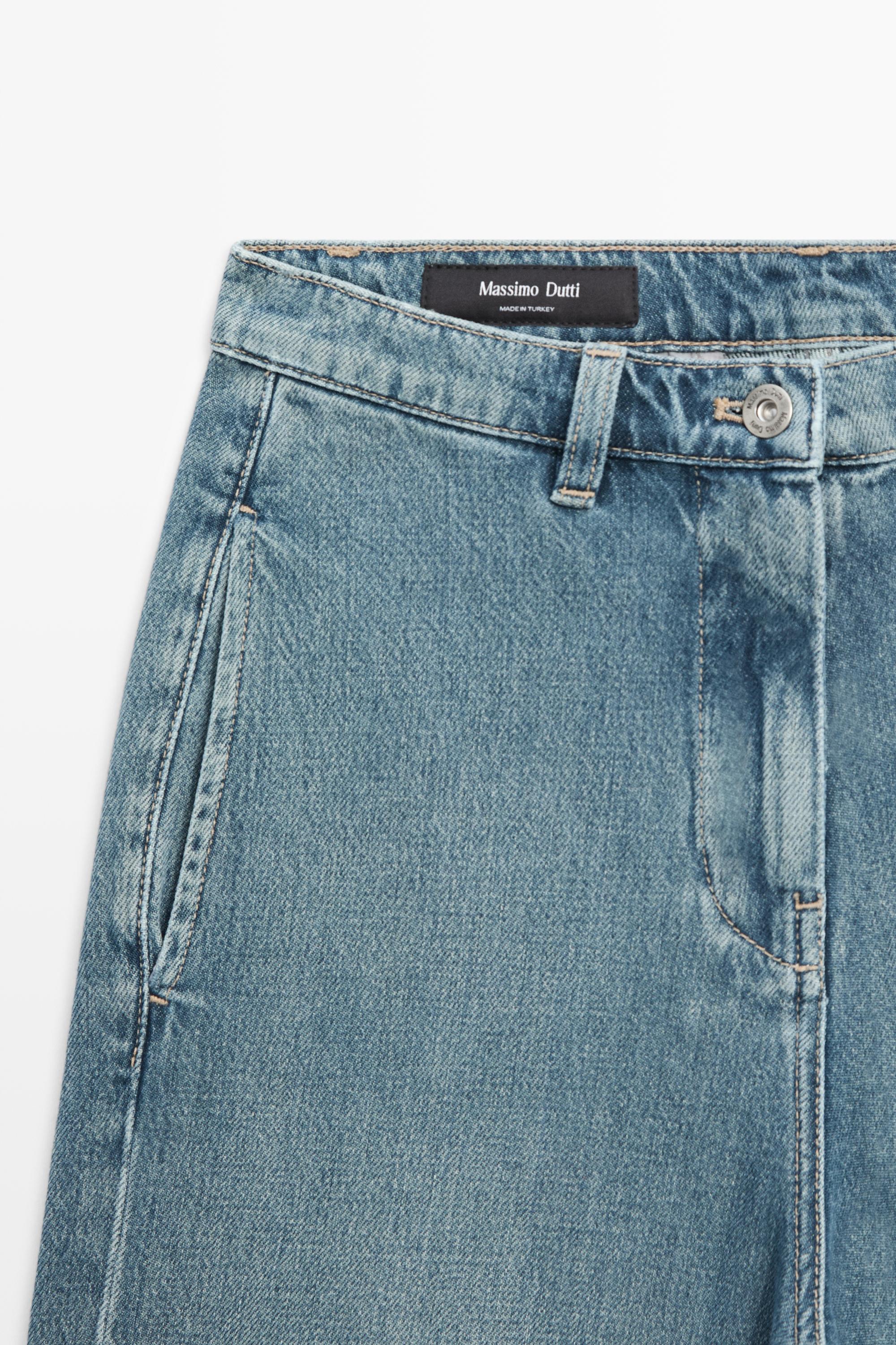 Long denim Bermuda shorts — MEDIUM BLUE
