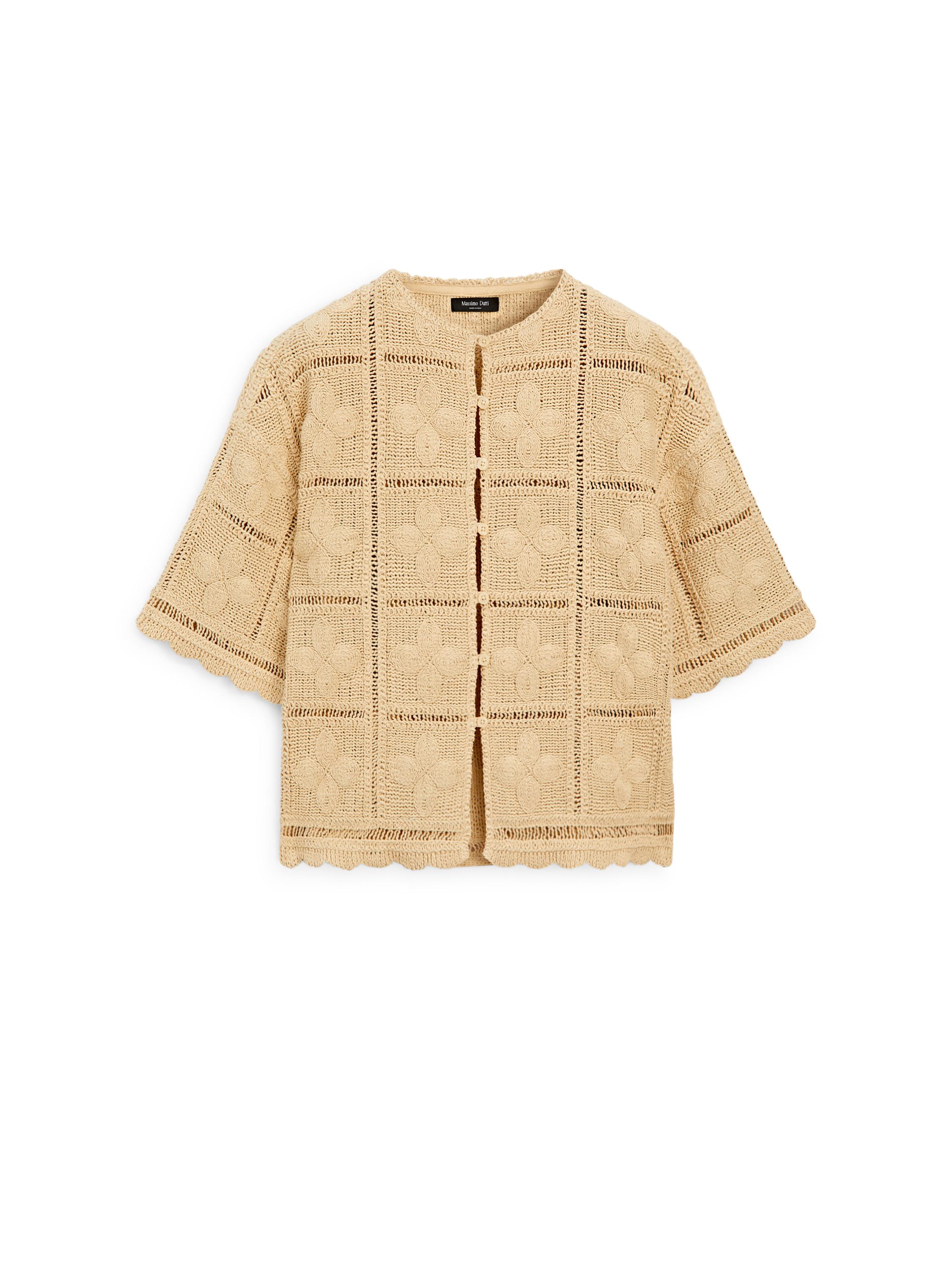 Cutwork crochet cardigan — Vanilla