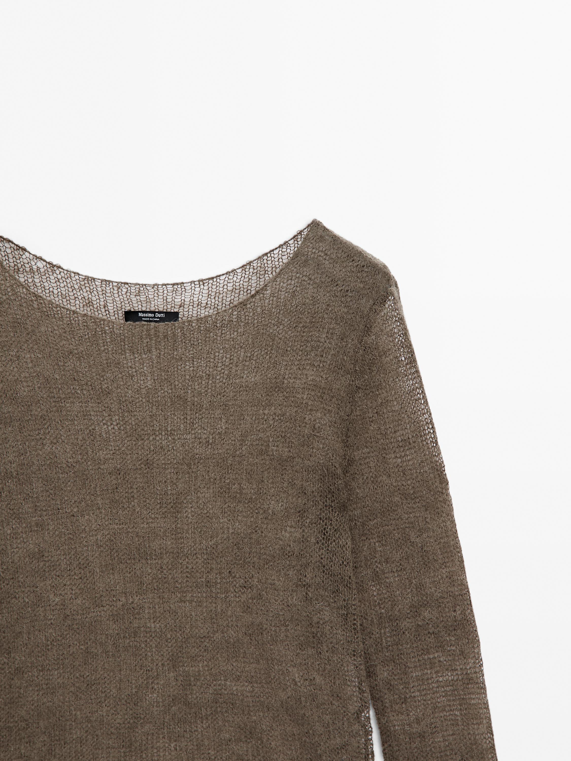 Sweater with open knit detail