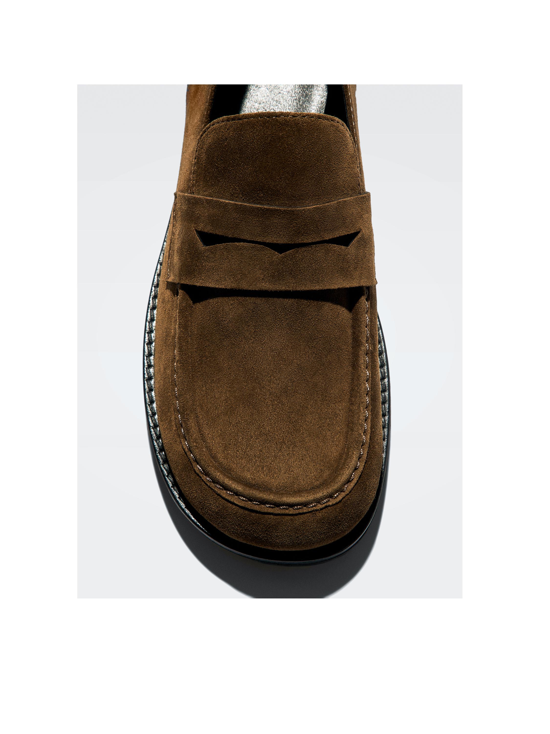 Split leather loafers