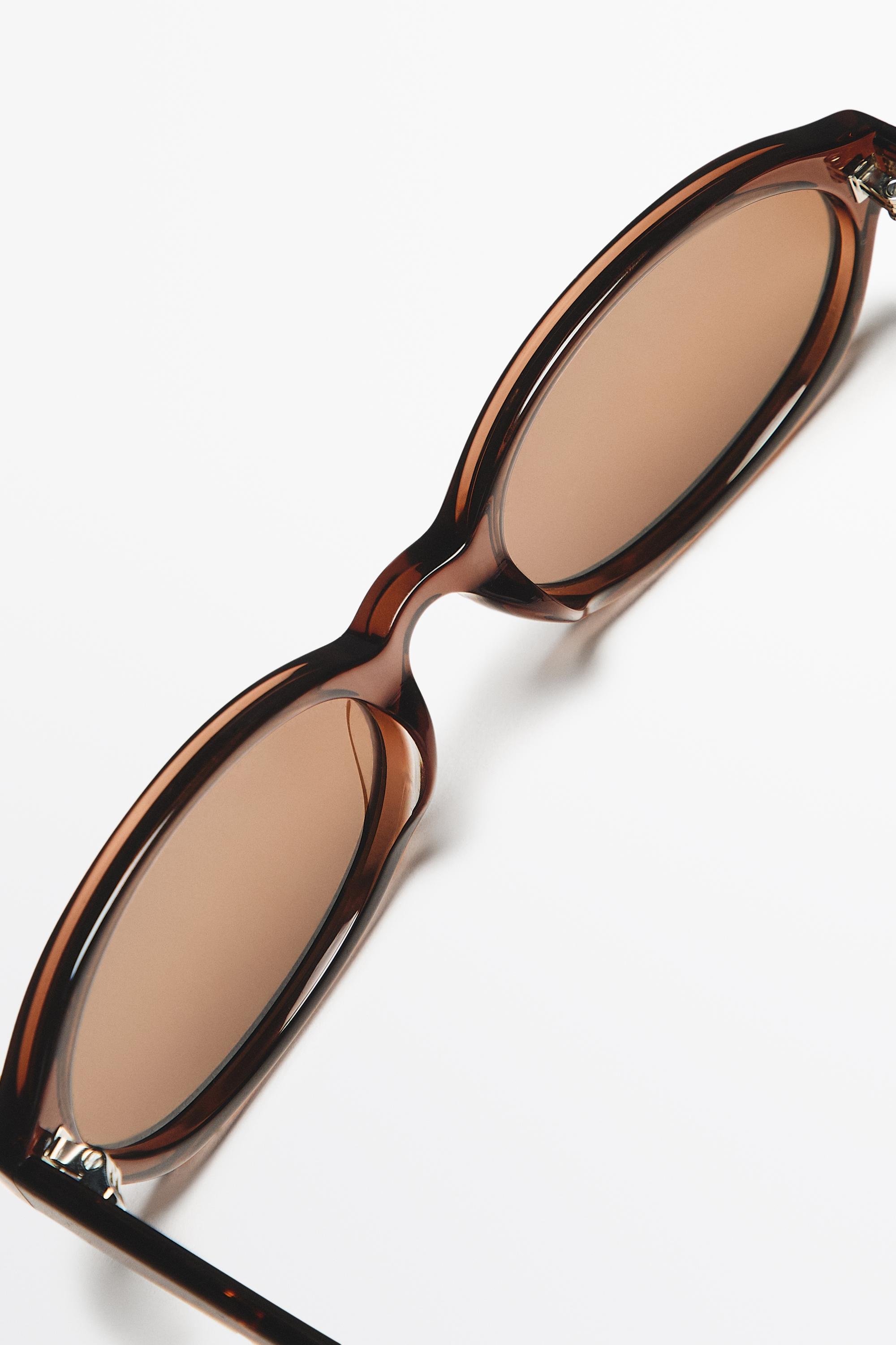 Round sunglasses — BROWN