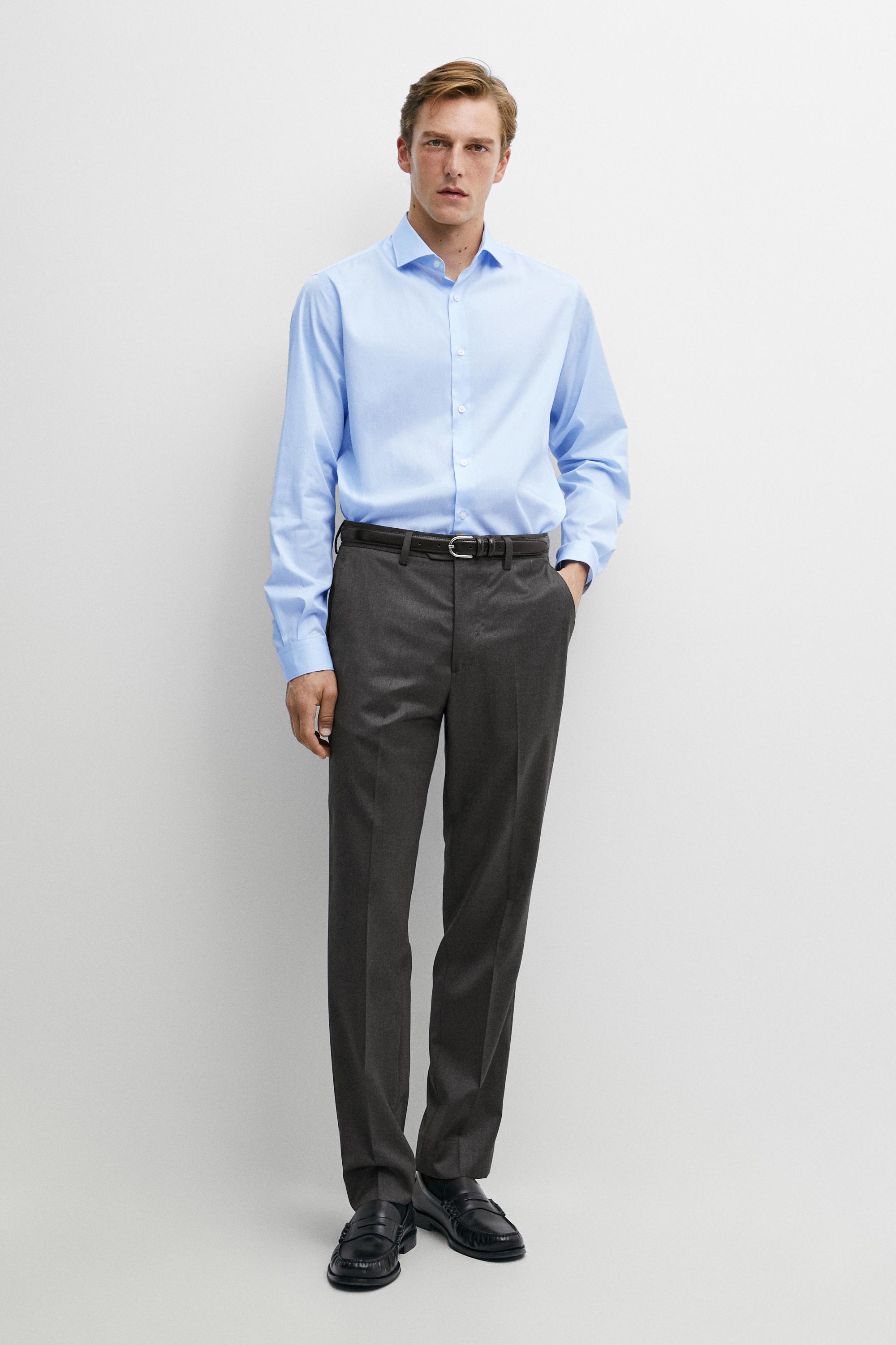 100% cotton striped shirt — SKY BLUE