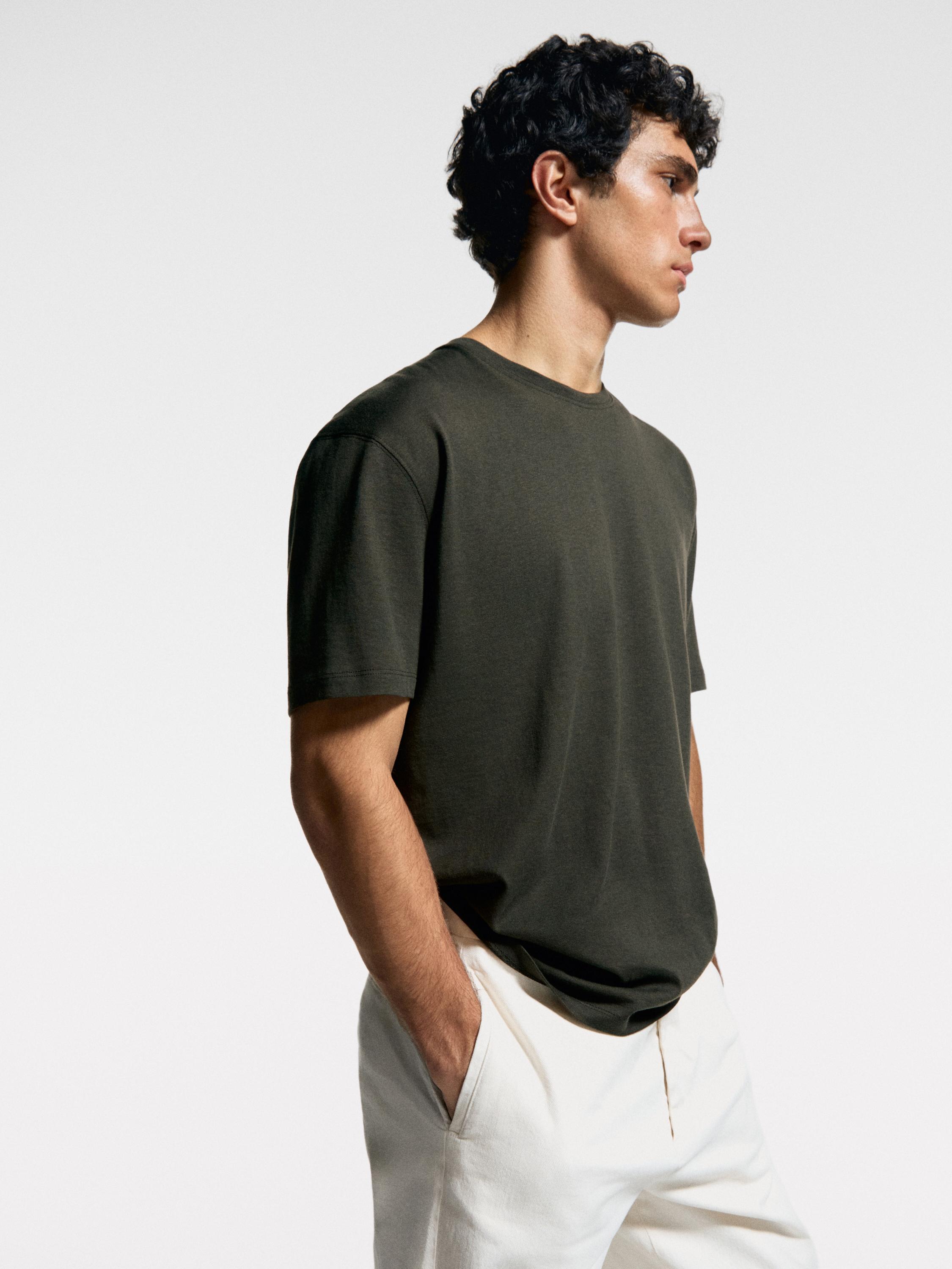 T-shirt à manches courtes en coton mélangé