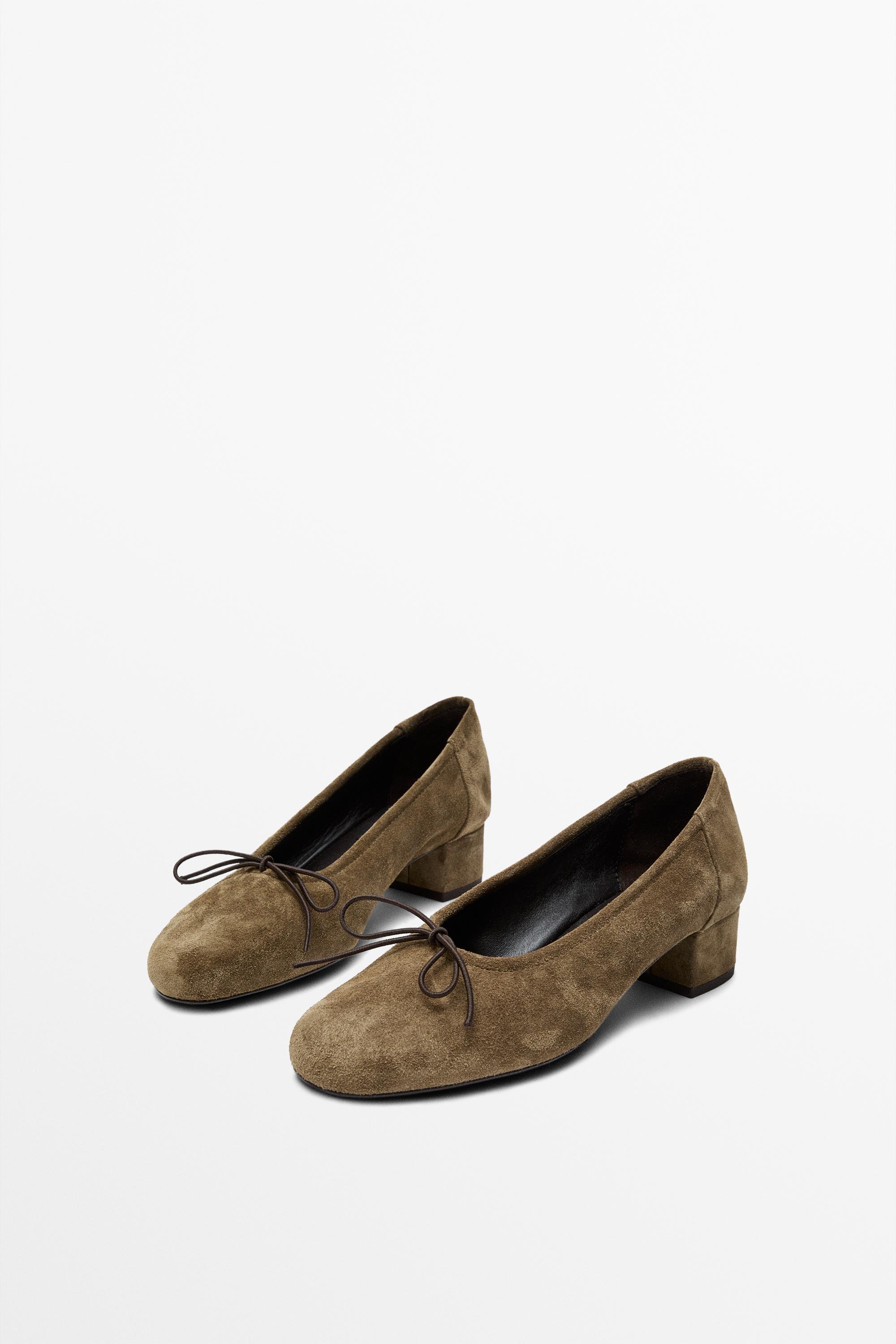 High-heel ballerinas — CAMEL