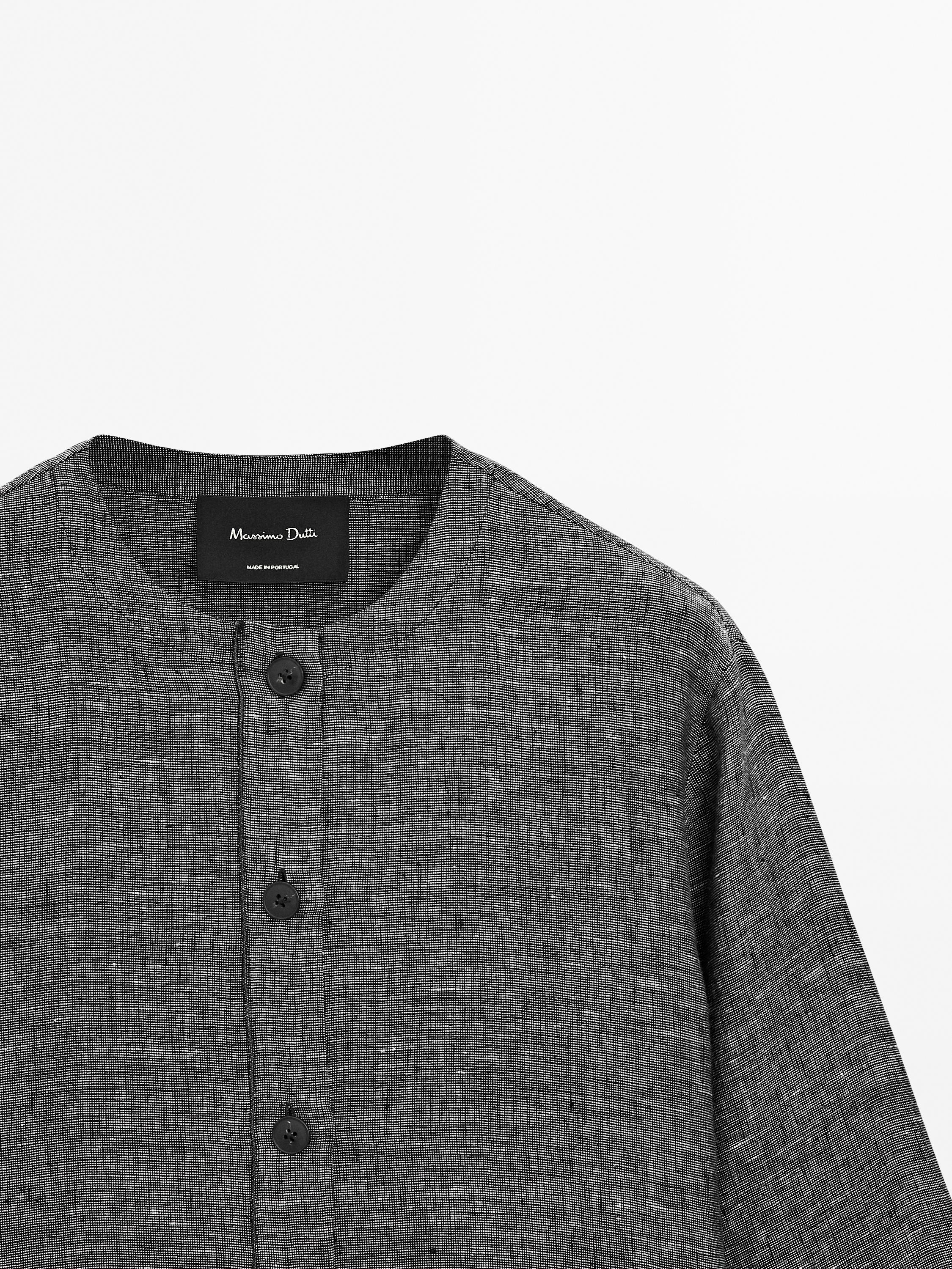 100% linen deconstructed jacket