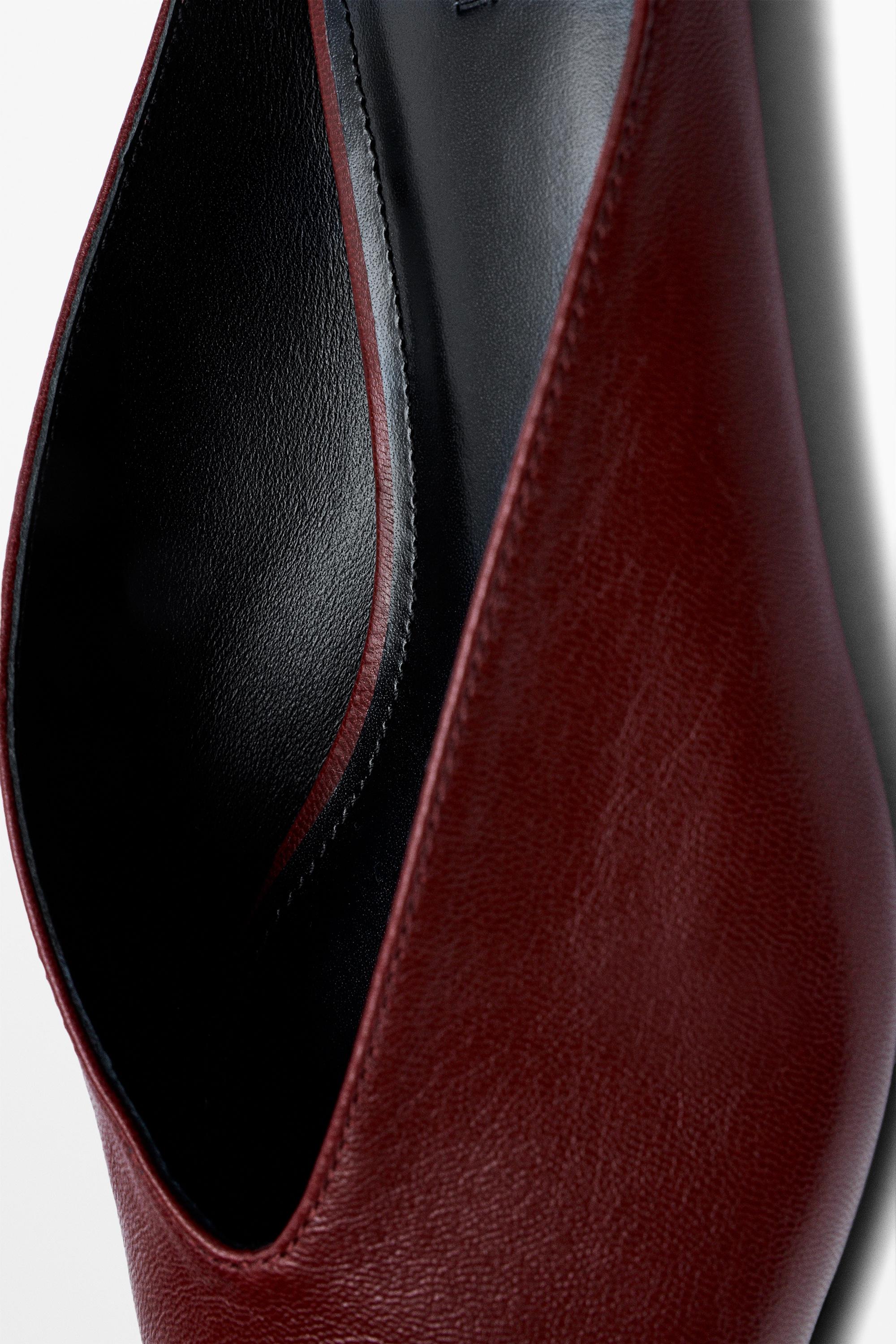 Soft leather mules — BURGUNDY