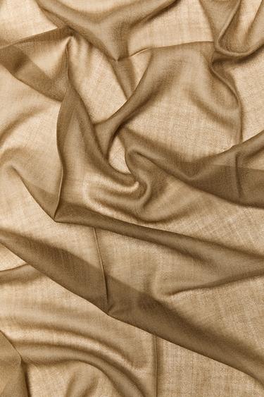 Lightweight 100% wool scarf — TOFFEE 4