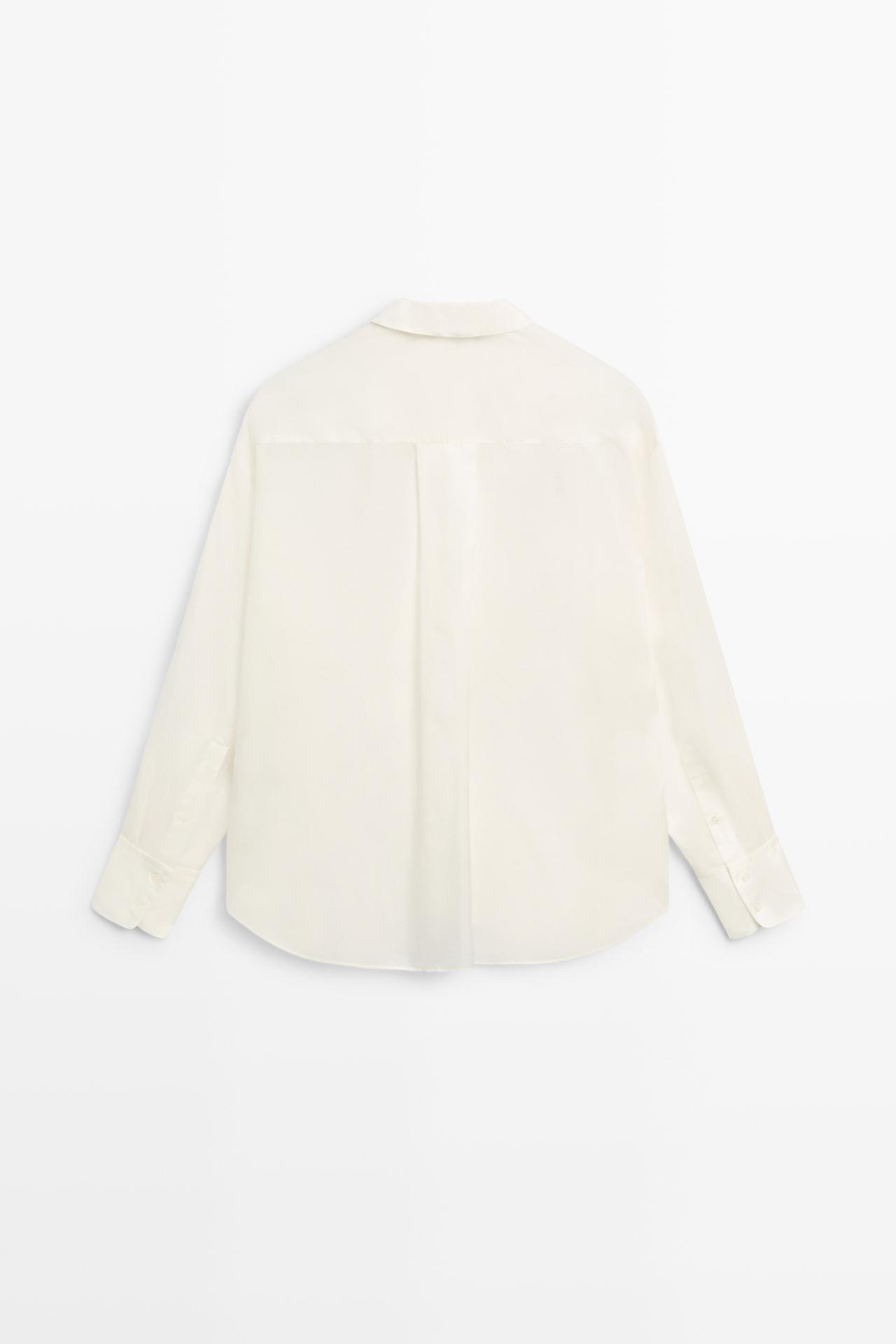 Oversized fluid shirt — WHITE