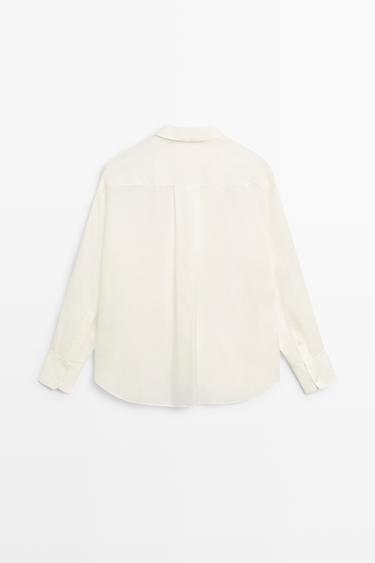 Oversized fluid shirt — WHITE 6