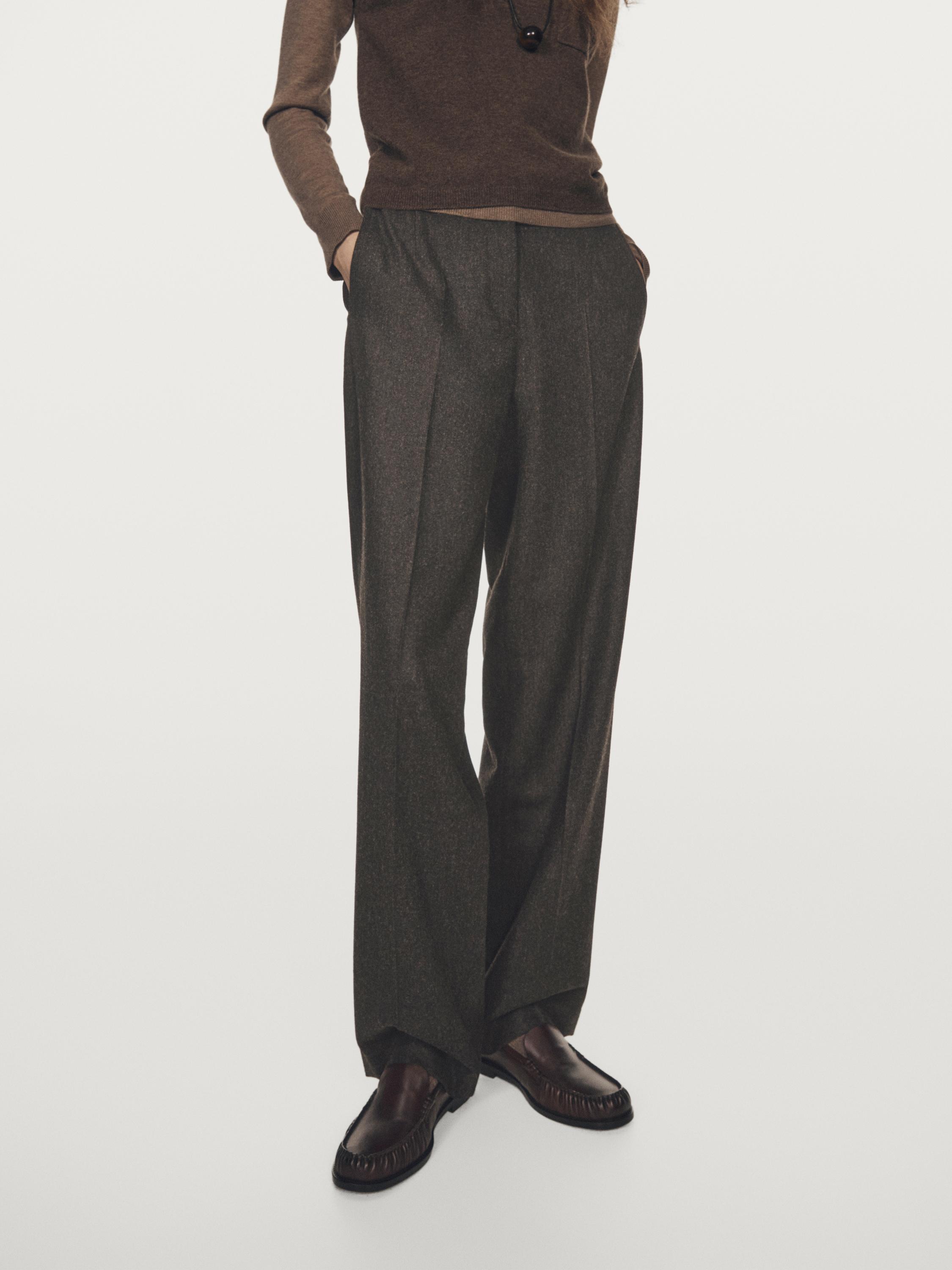 100% wool flannel trousers