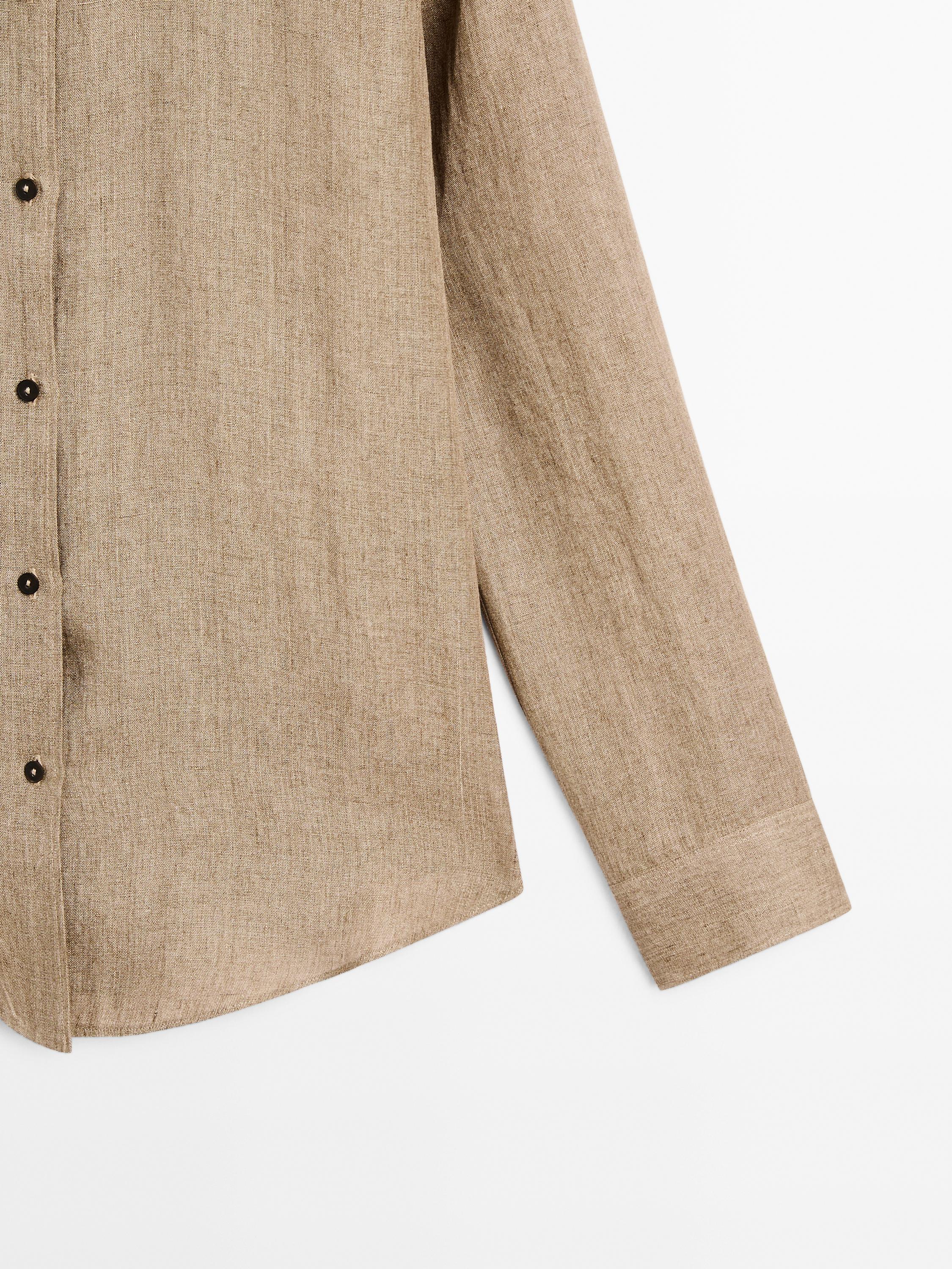 100% linen chambray shirt
