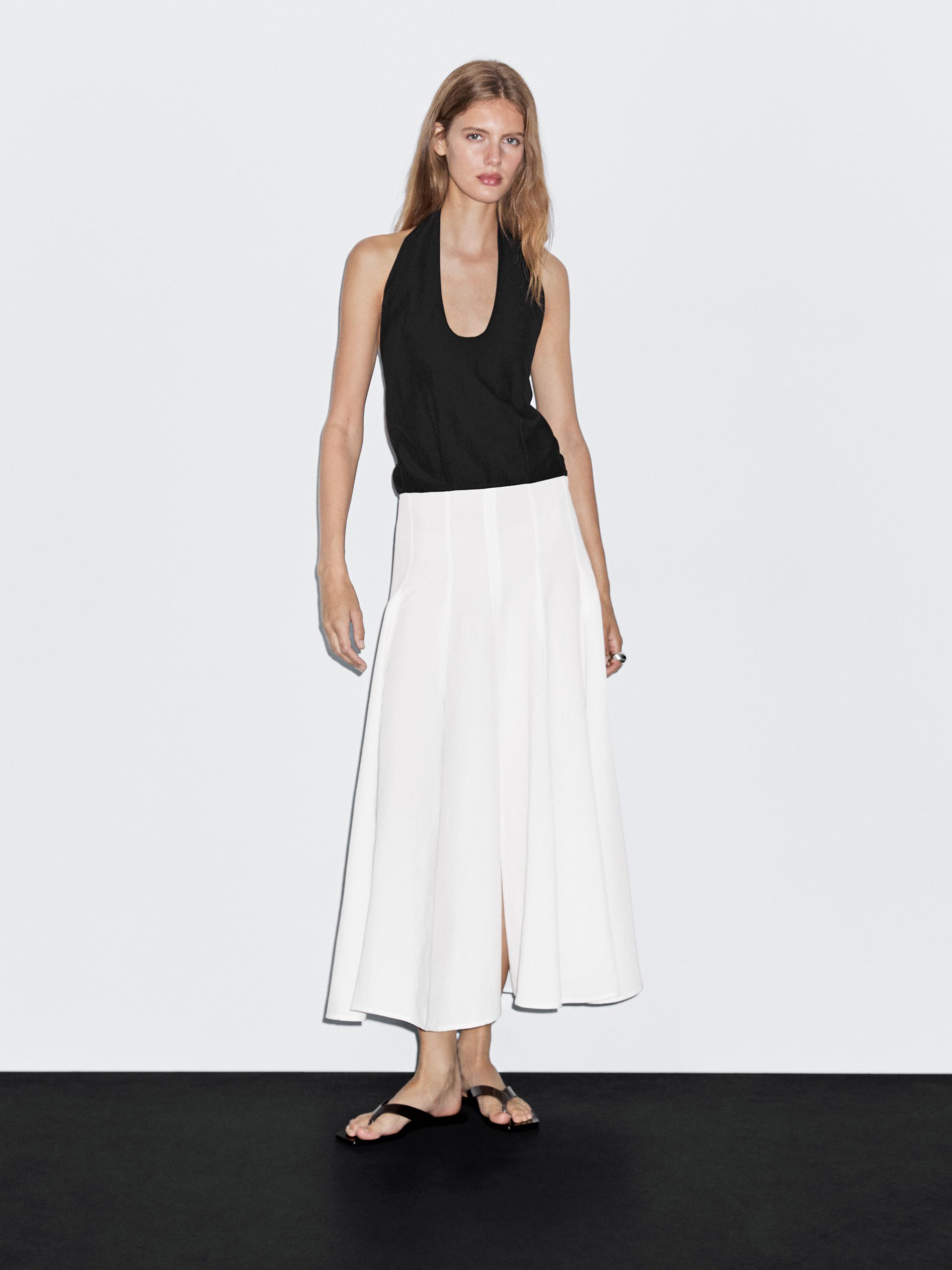 Long contrast dress
