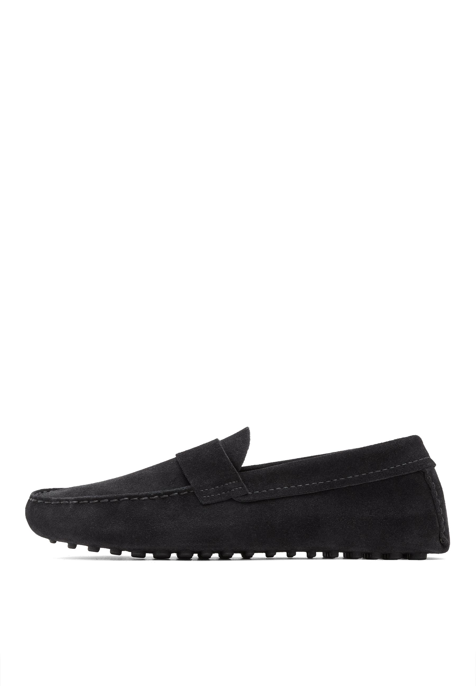 Soft leather ziowa penny loafers — Dark blue