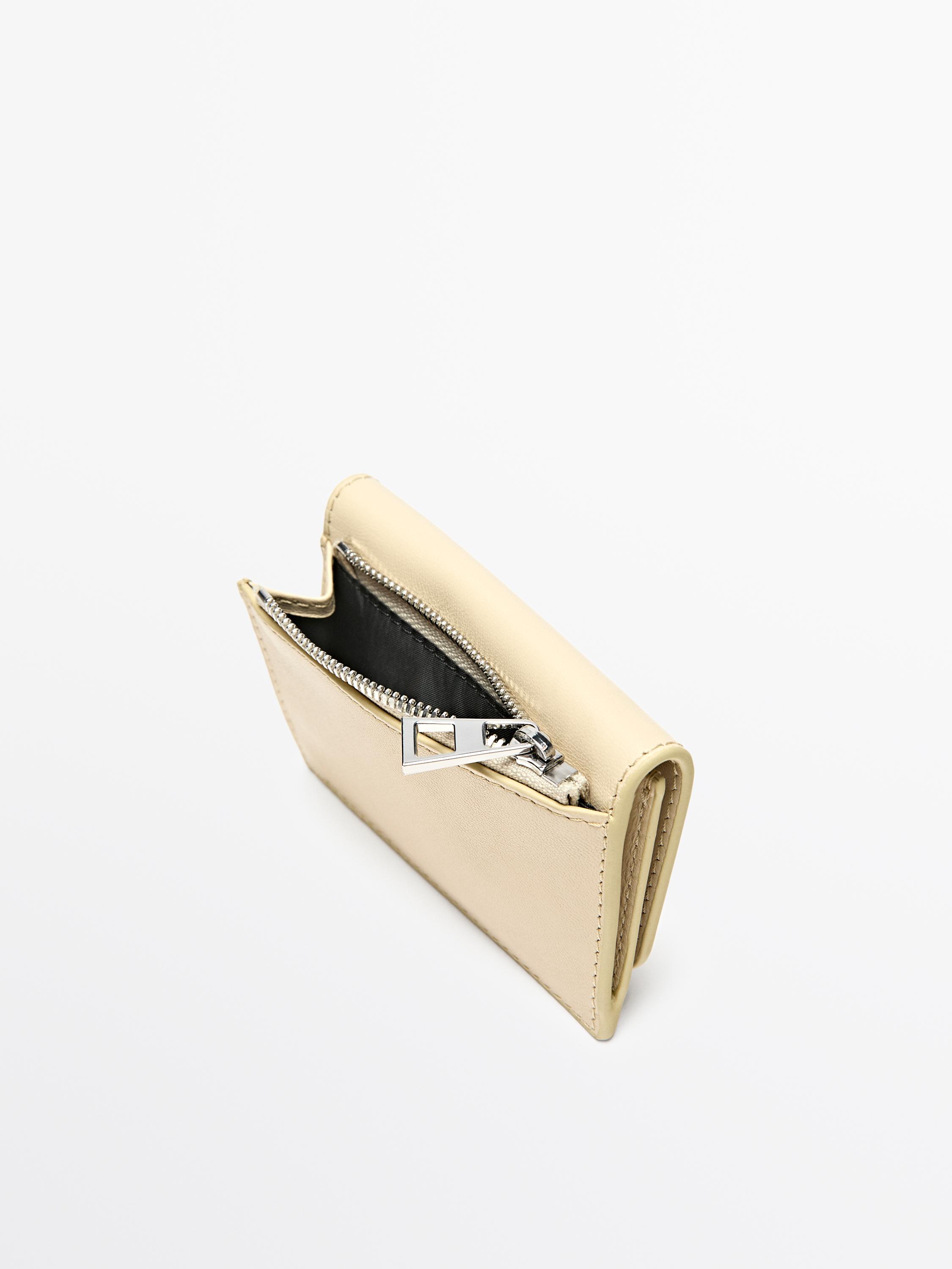 Nappa leather wallet — Vanilla