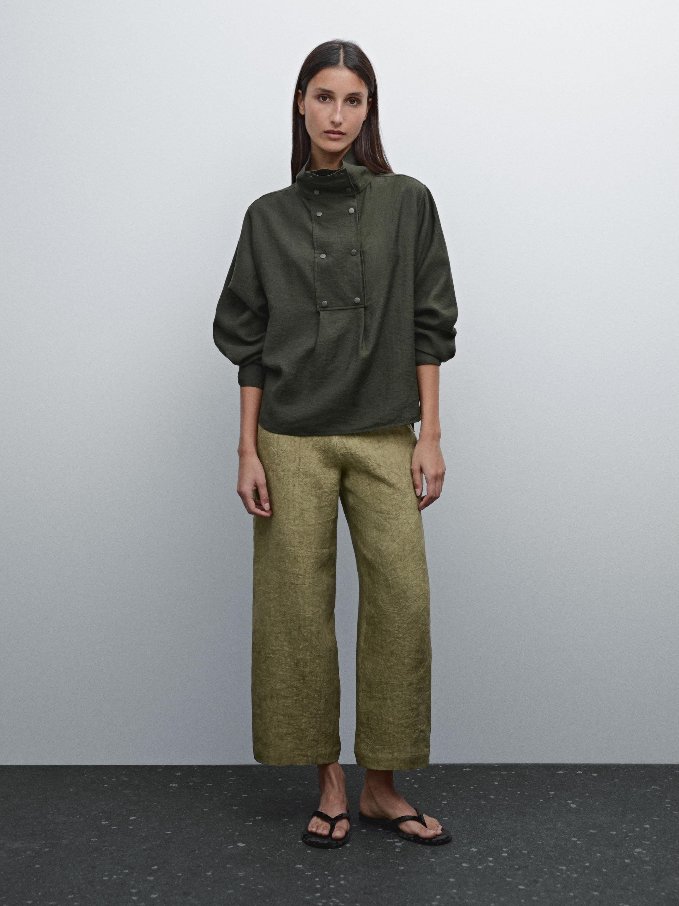 Flowing 100% linen trousers