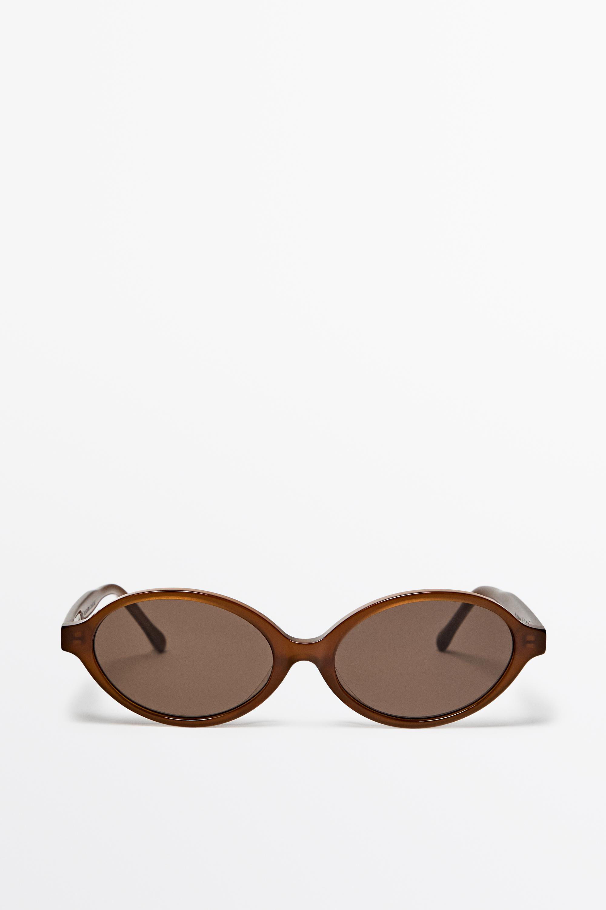 Round sunglasses — BROWN
