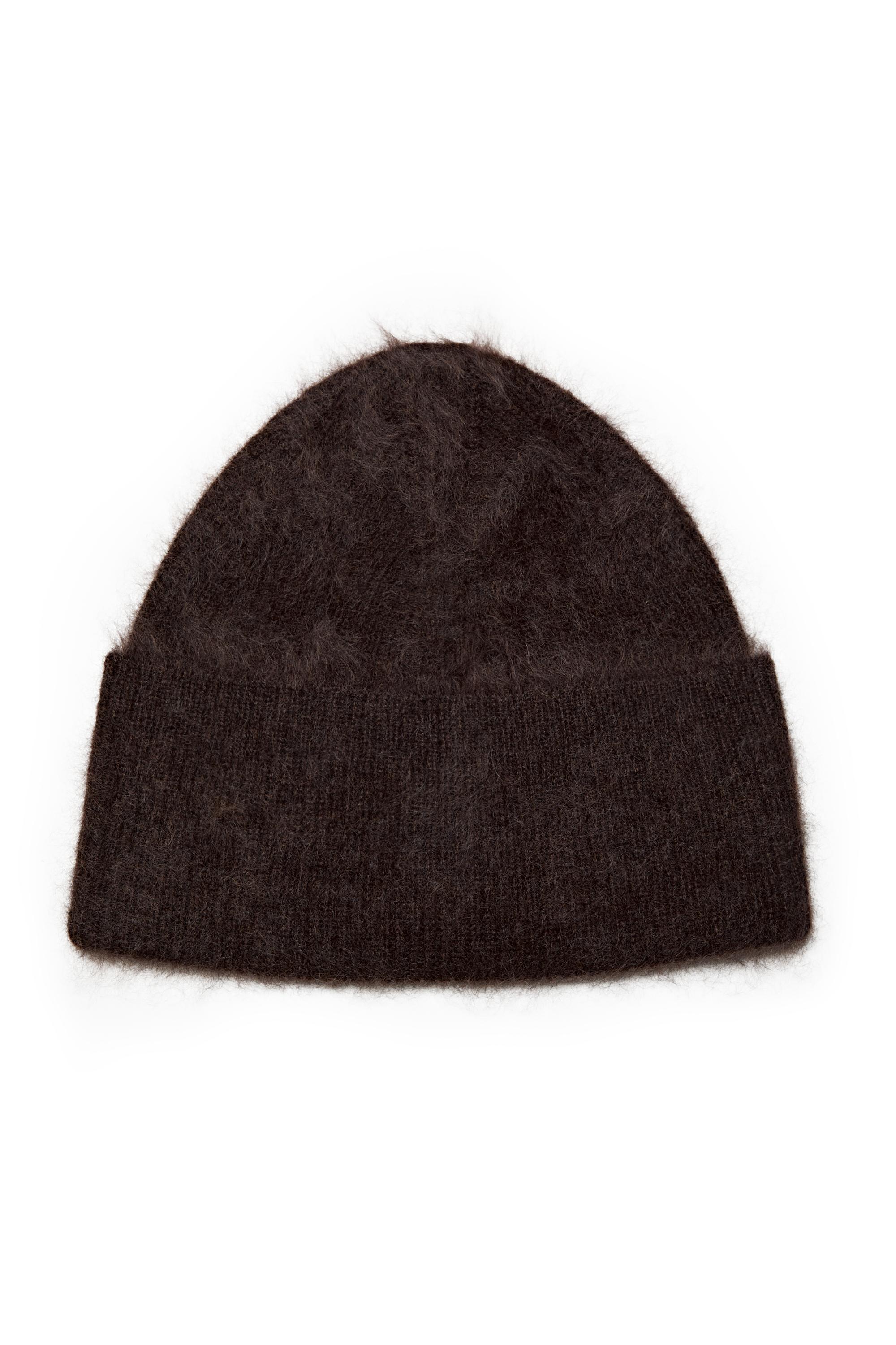 100% cashmere knit beanie — BROWN