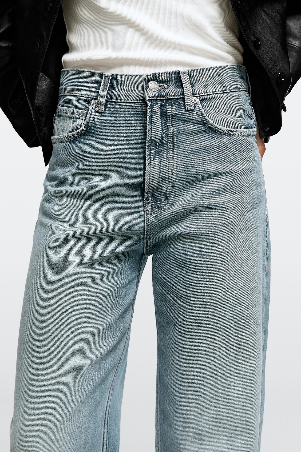 High-waist wide-leg jeans — Light Blue