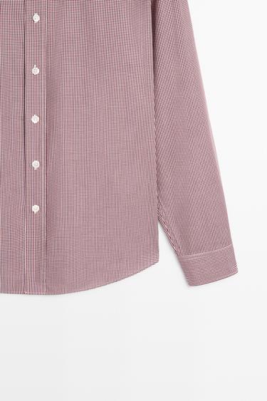 Regular fit gingham shirt — DARK PINK 7