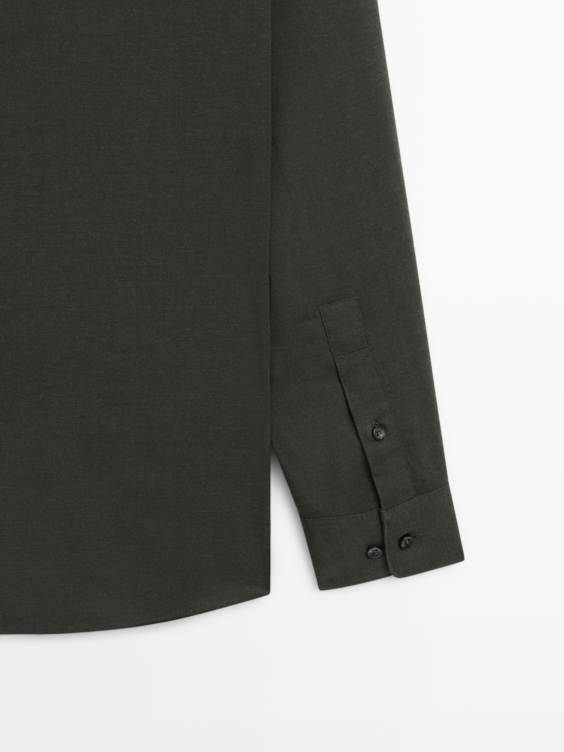 Camisa de twill mélange slim fit