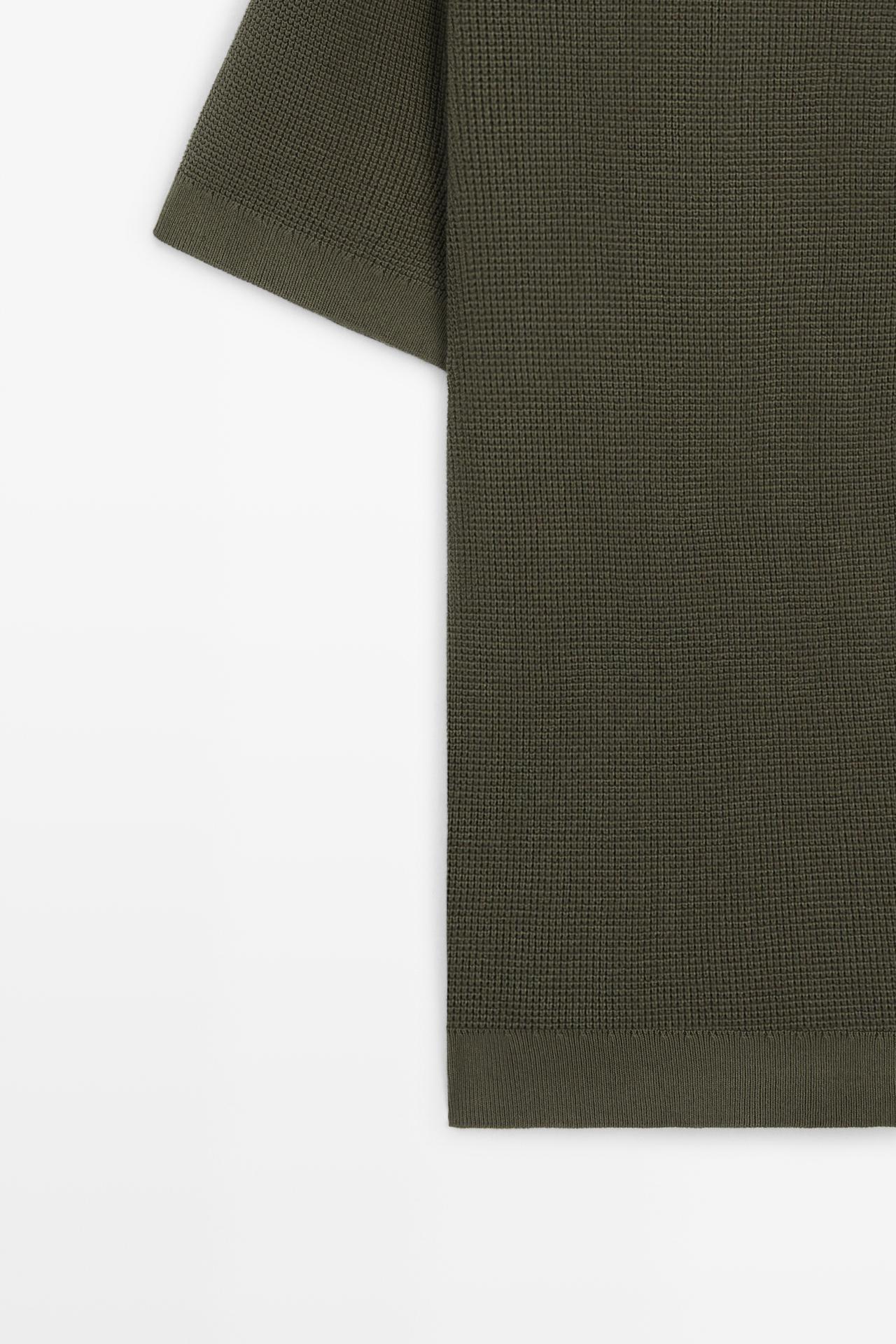 100% cotton short sleeve polo shirt — MEDIUM KHAKI