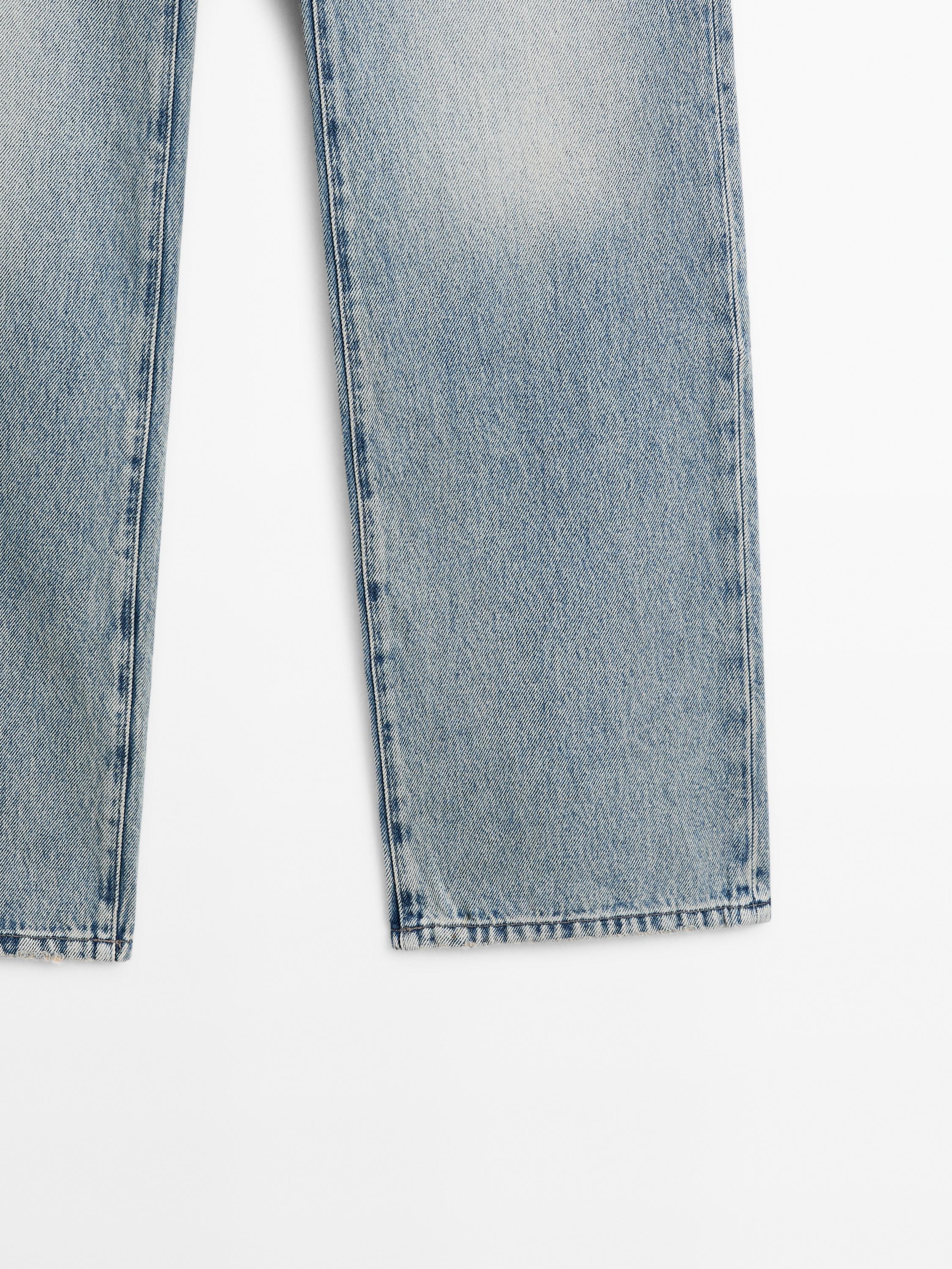 Blugi straight fit cu talie joasă