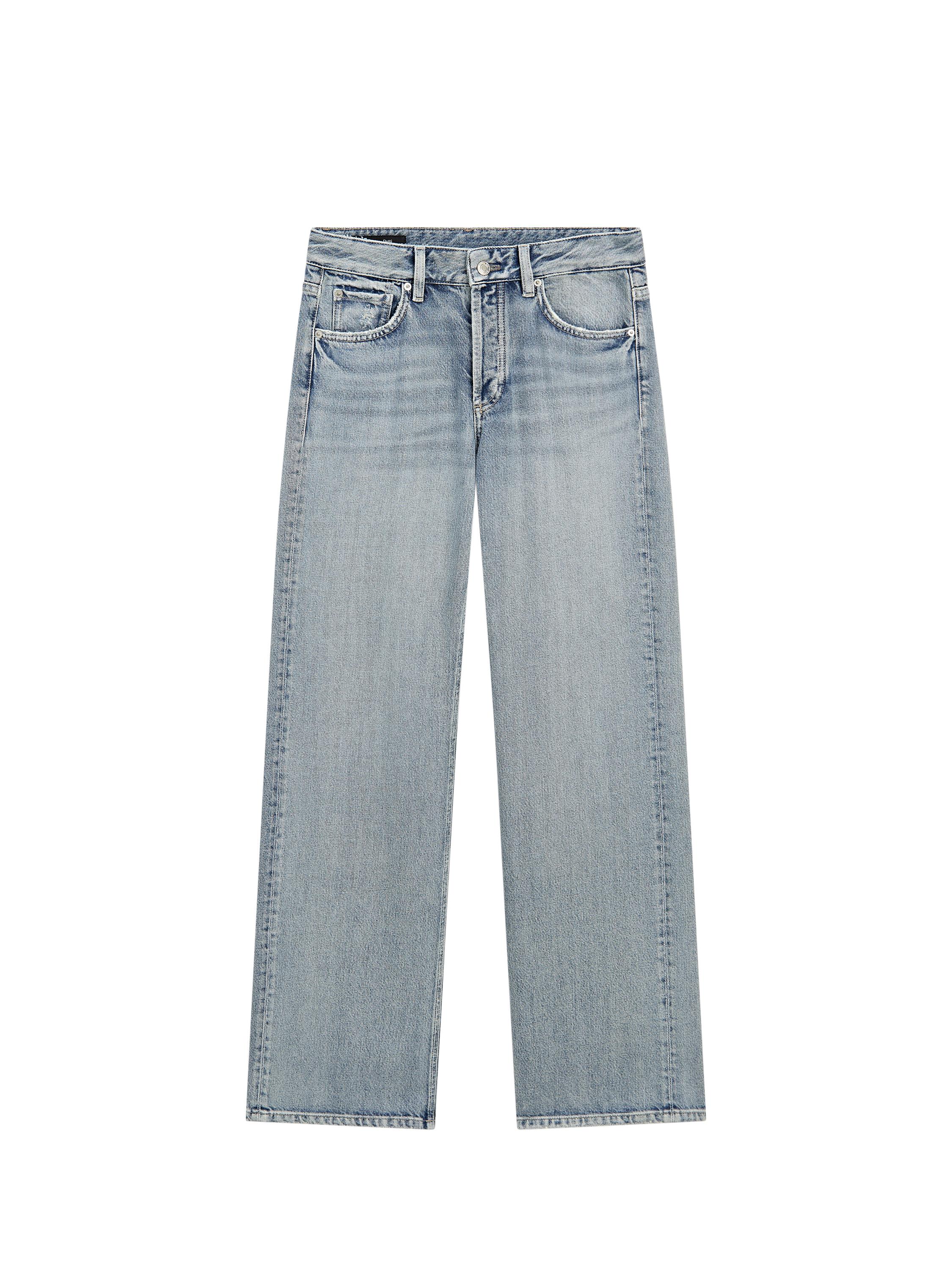 Mid-rise wide-leg jeans — Light Blue