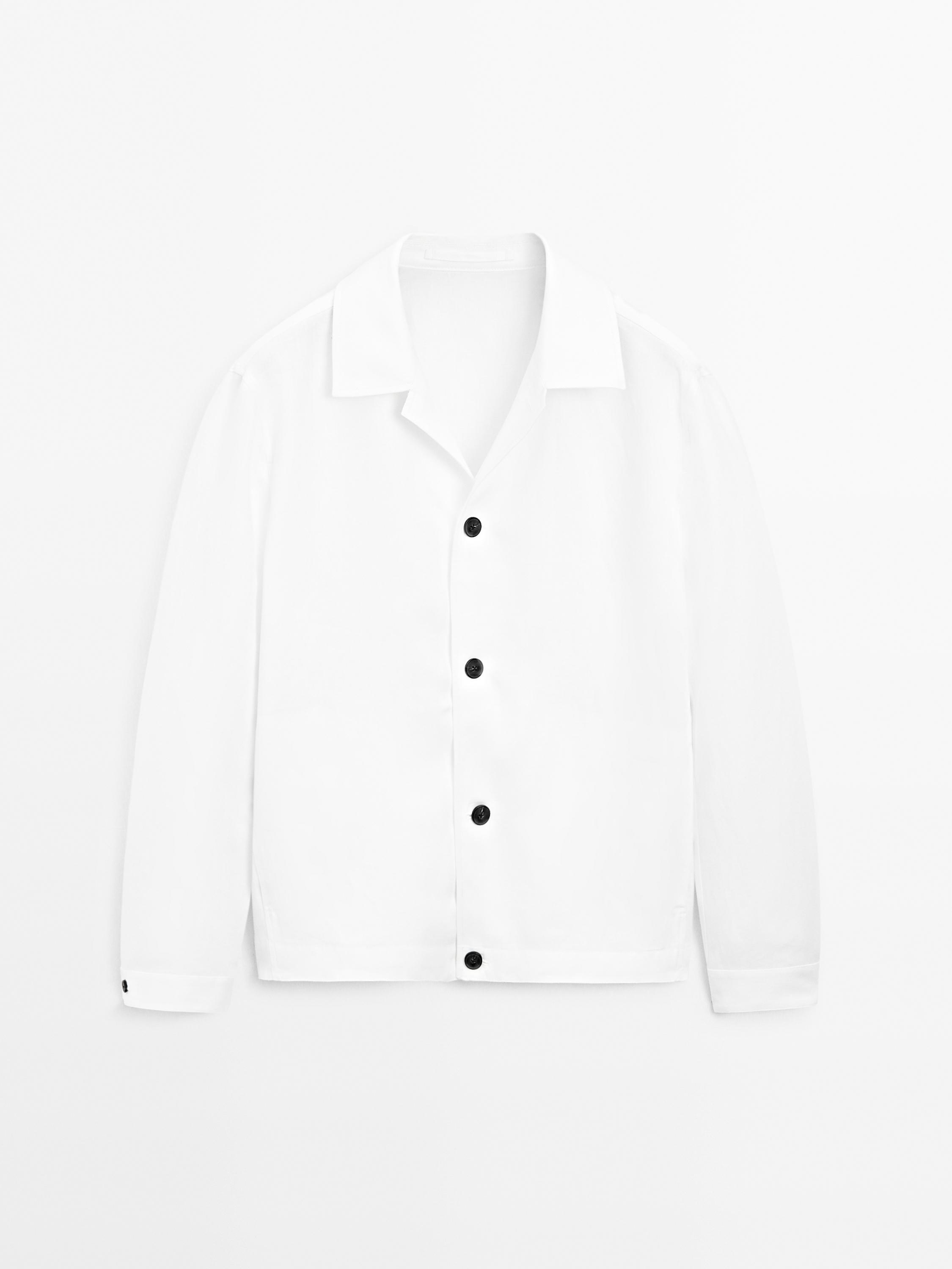 Lightweight 100% linen overshirt