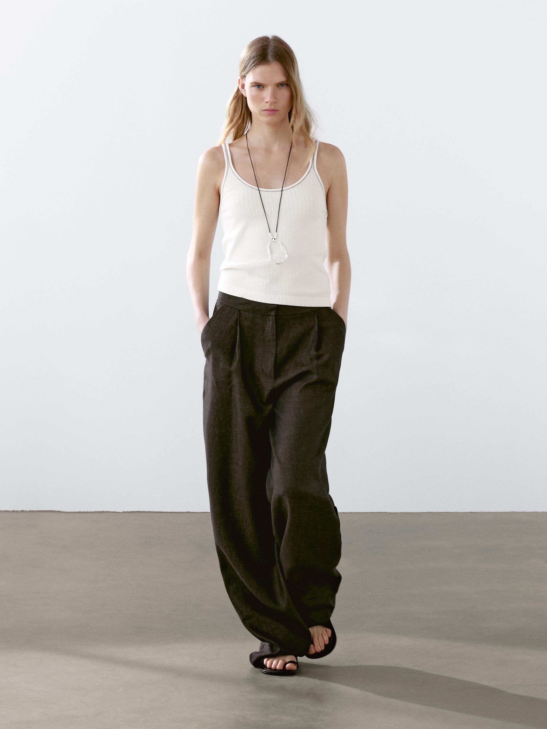 Samarreta punt sense mànigues 100% cotó