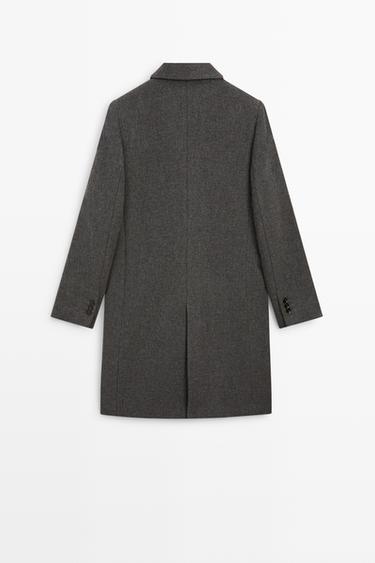 Wool-blend bouclé coat with loop-yarn detail — DARK GREY 6