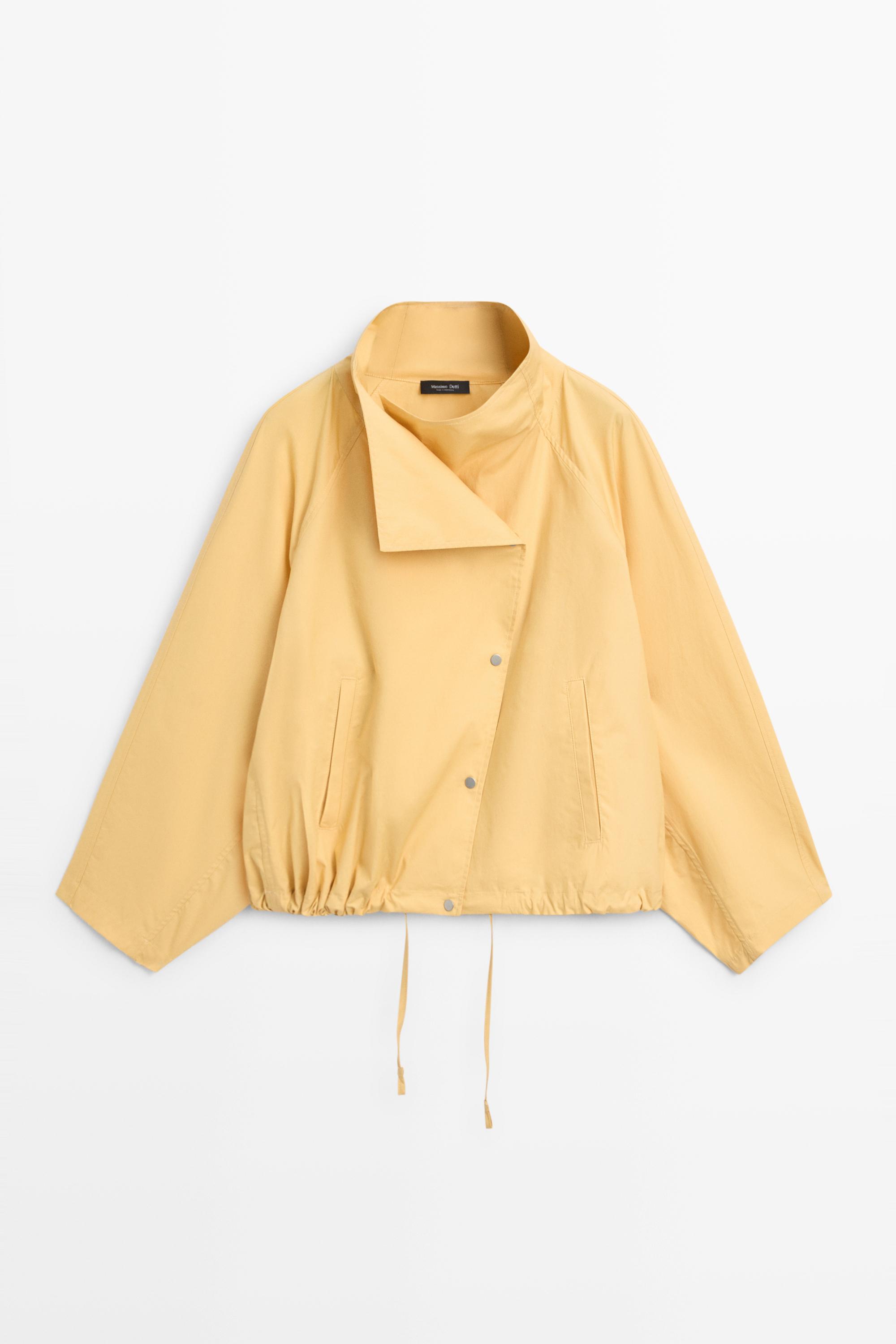 Veste bomber à fermeture latérale 100 % coton