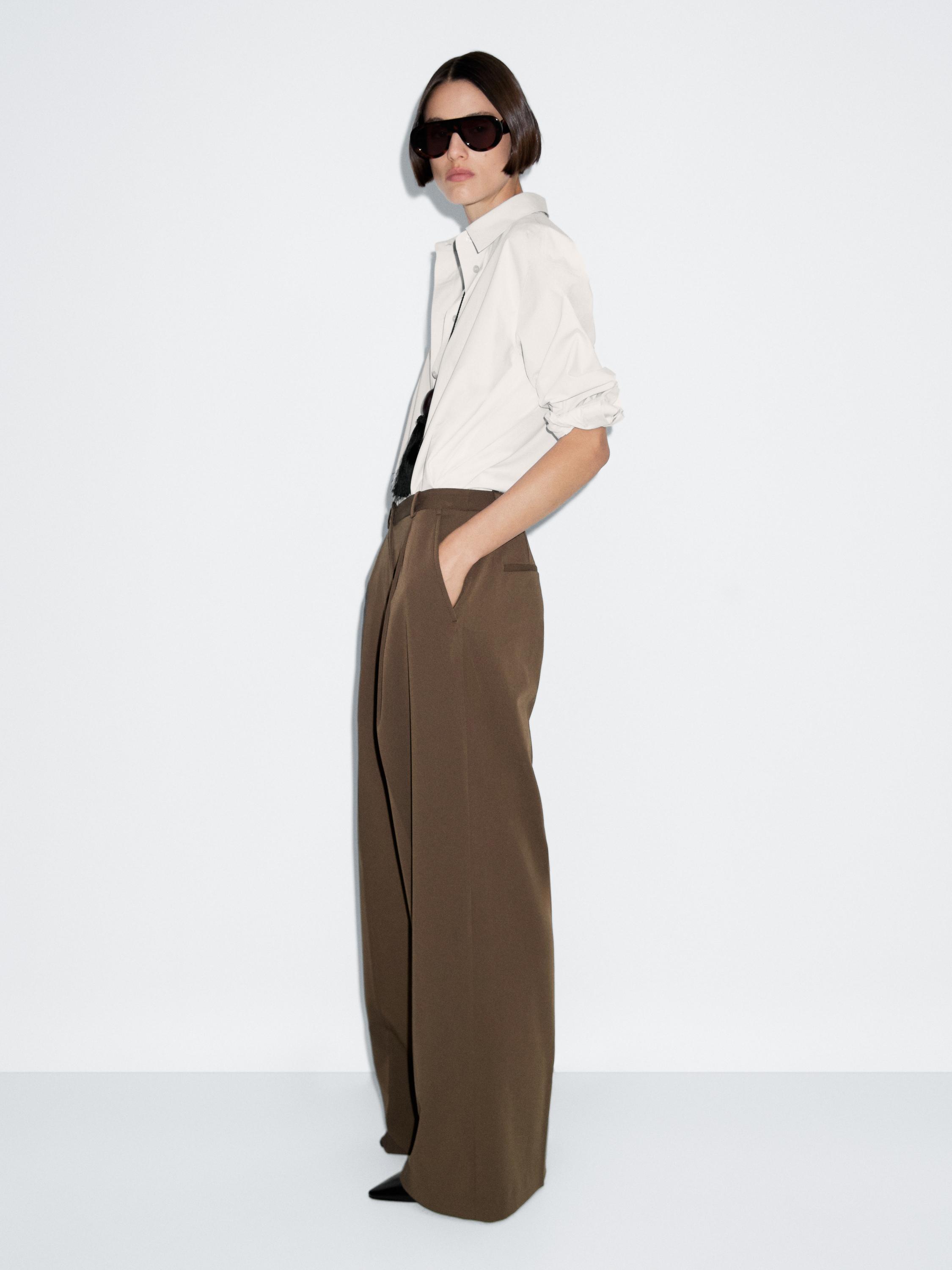 Pantalón de pinzas wide leg