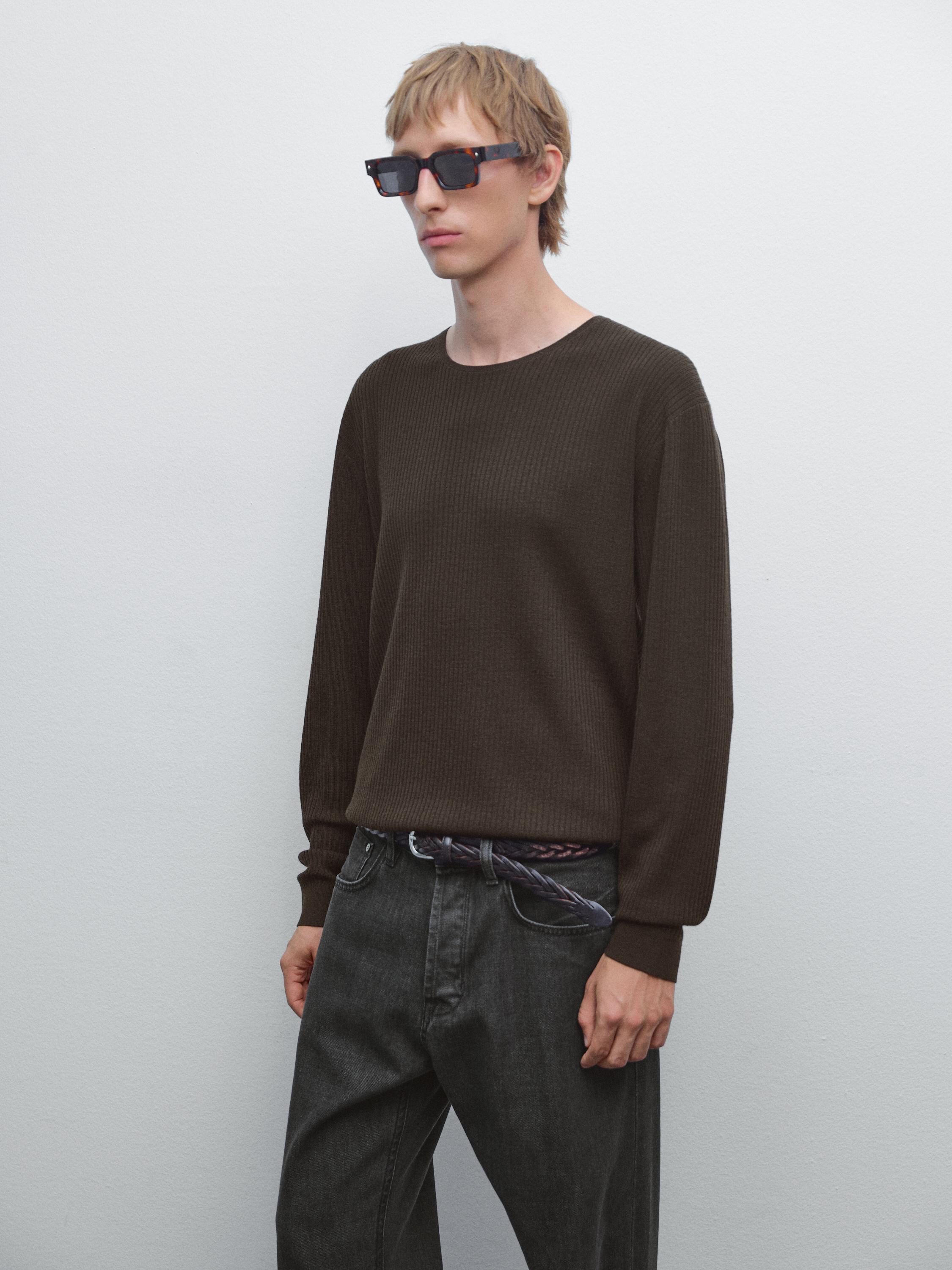 100% merino wool knit sweater