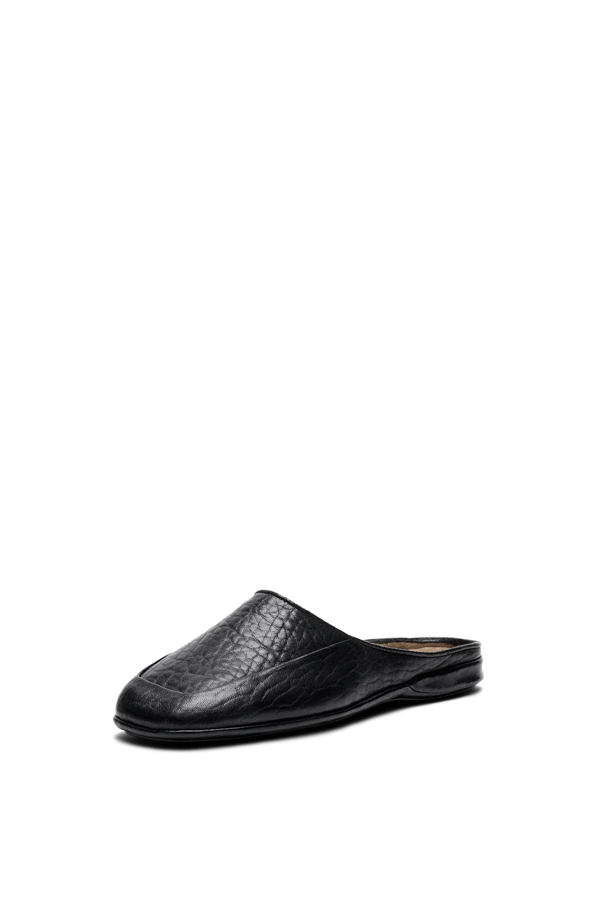 Soft leather mules - STUDIO — BLACK