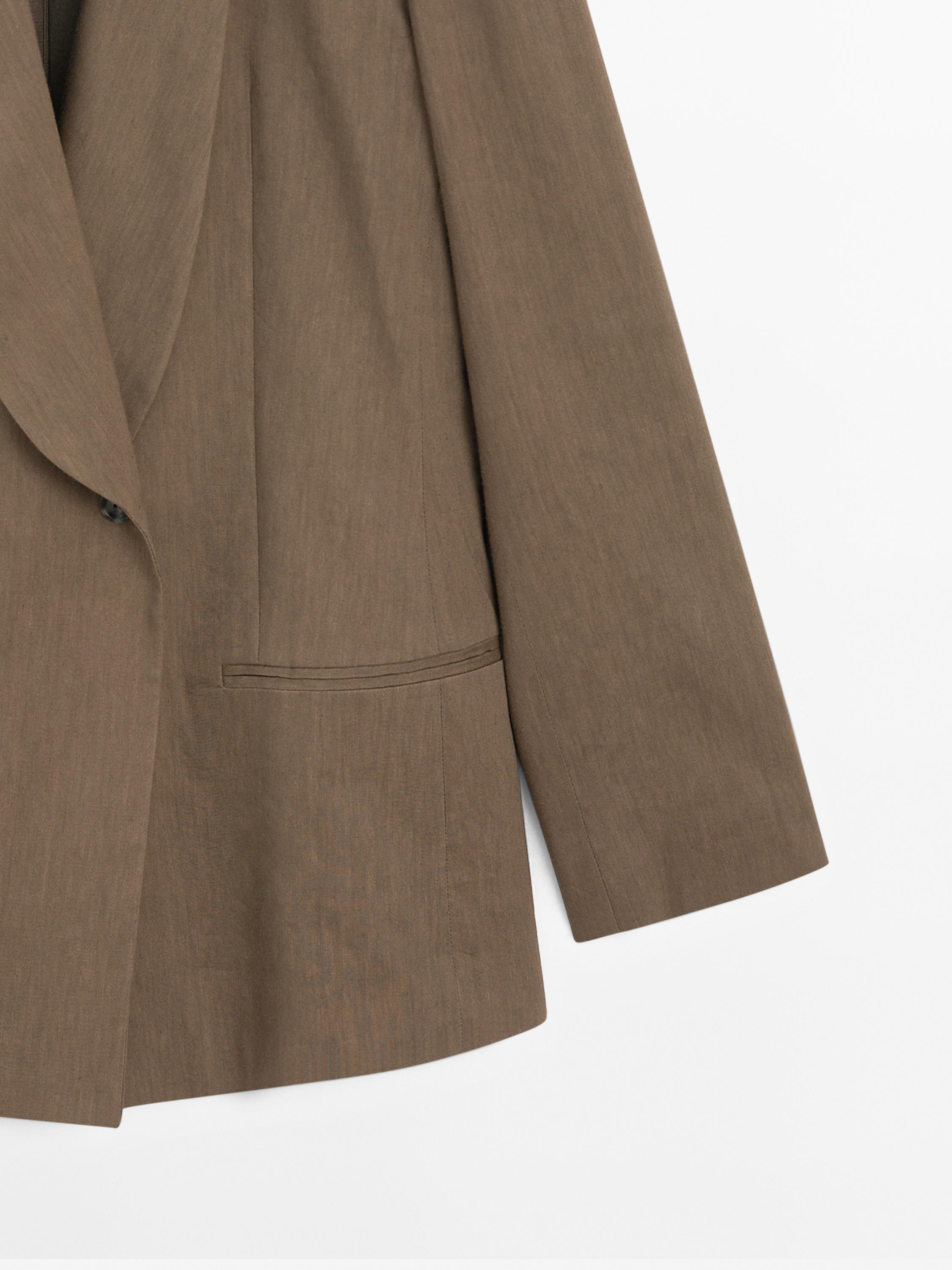 Linen blend dinner jacket