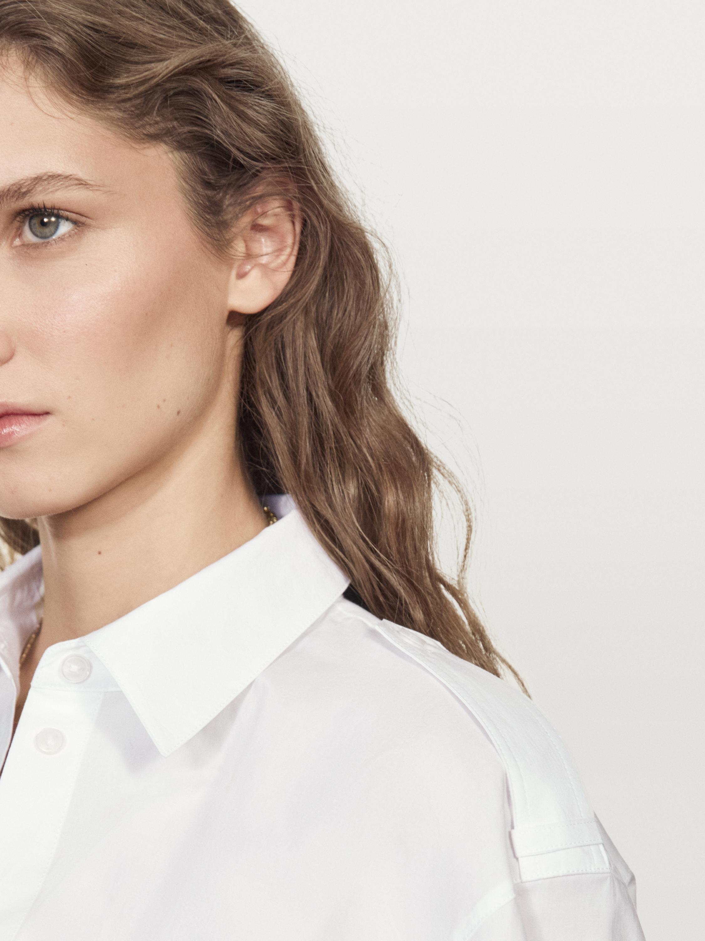 100% cotton shirt with shoulder detail